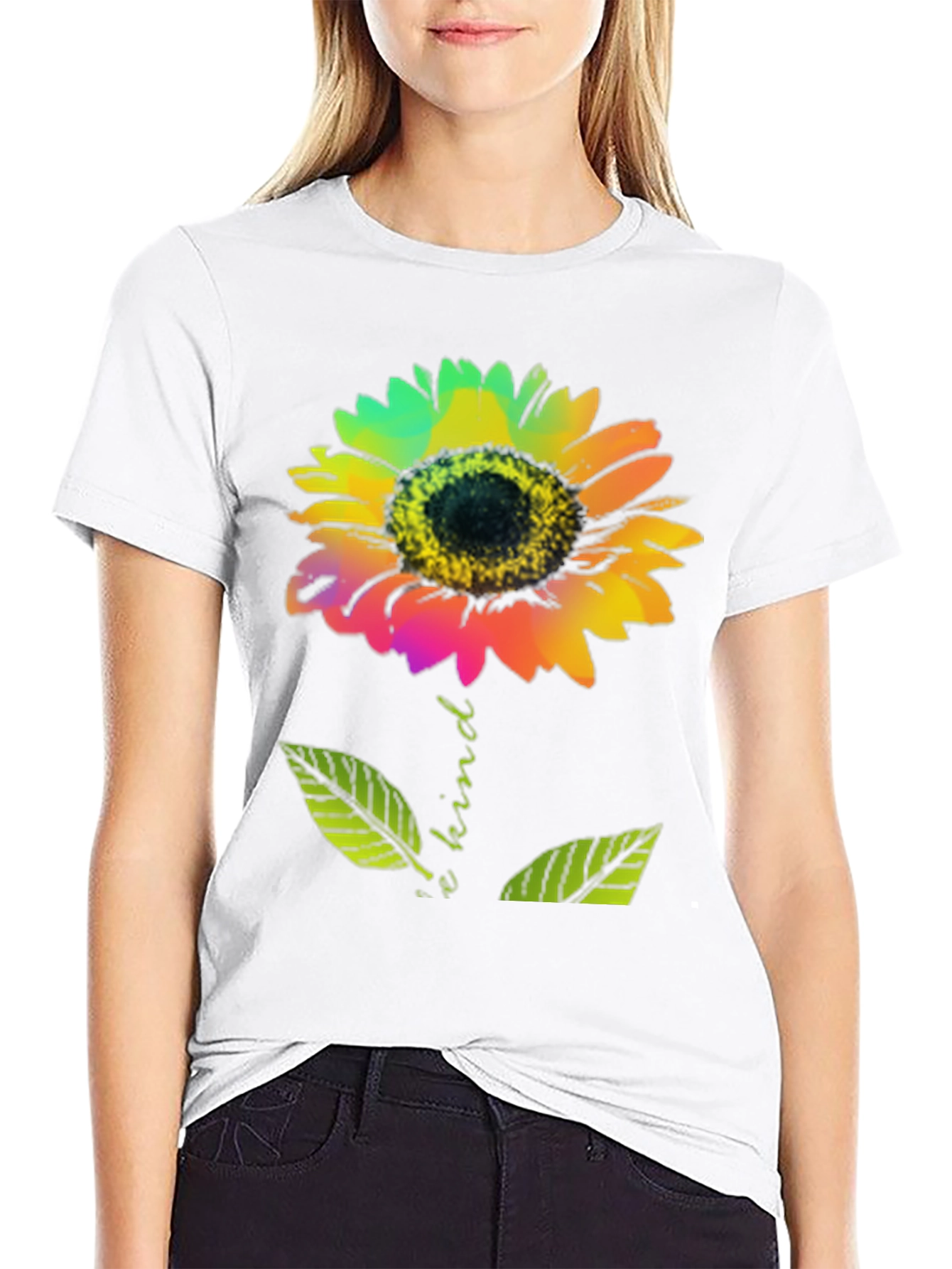Kind Sunflower Graphic T-Shirt