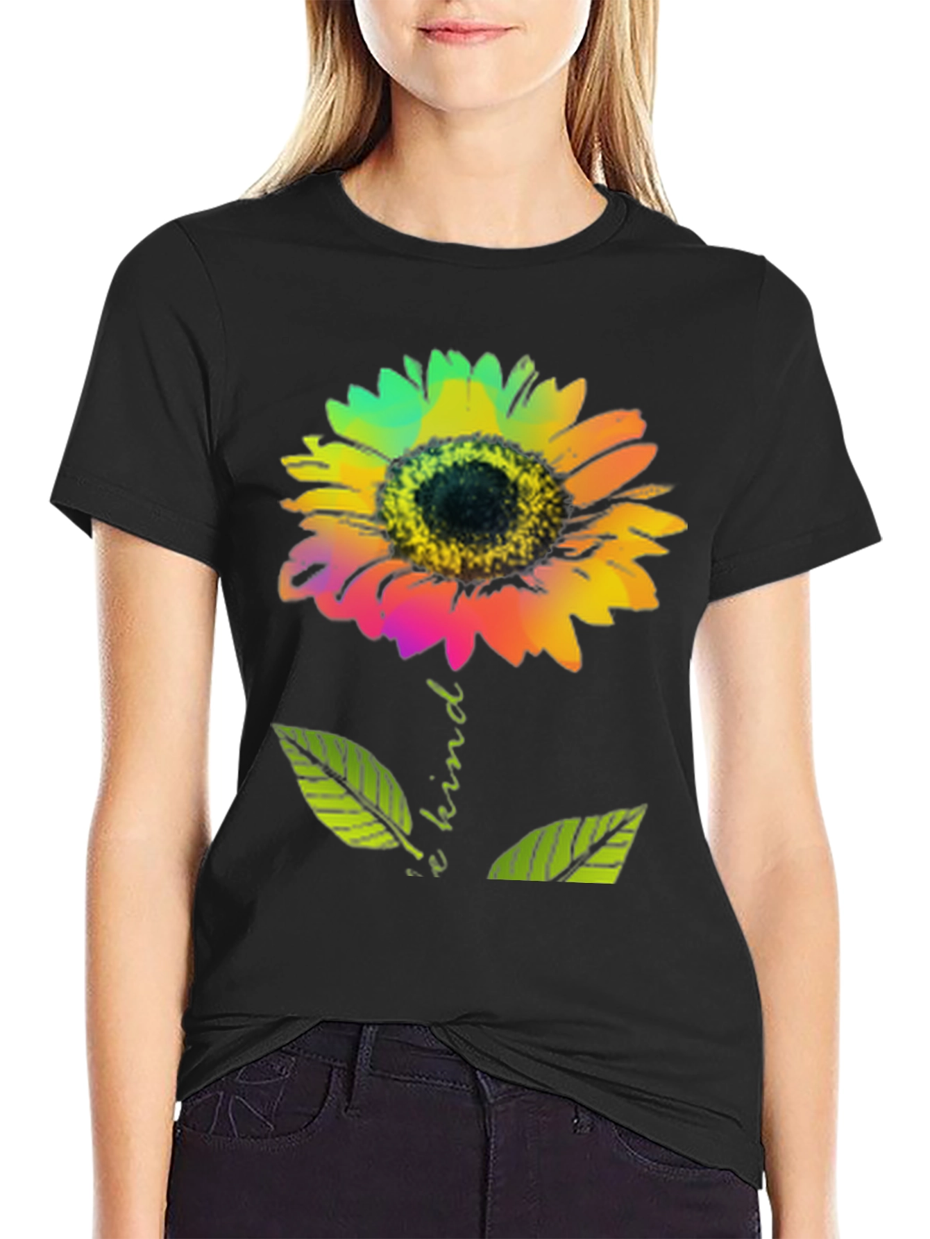 Kind Sunflower Graphic T-Shirt