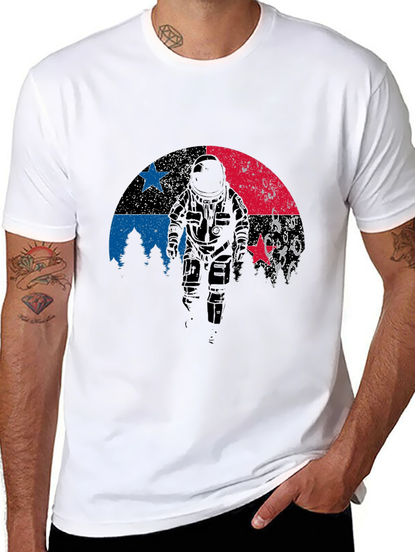 Astronaut Graphic Print T-Shirt