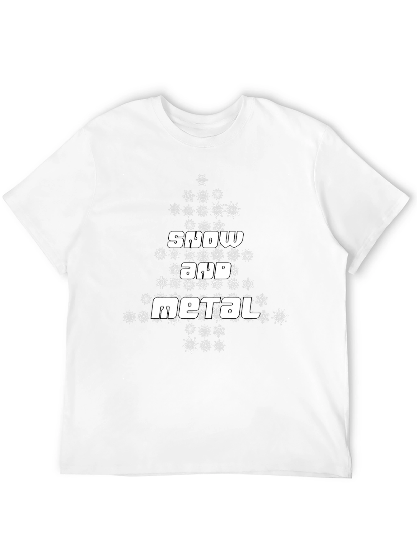 Snow and Metal Christmas Tree Graphic Tee