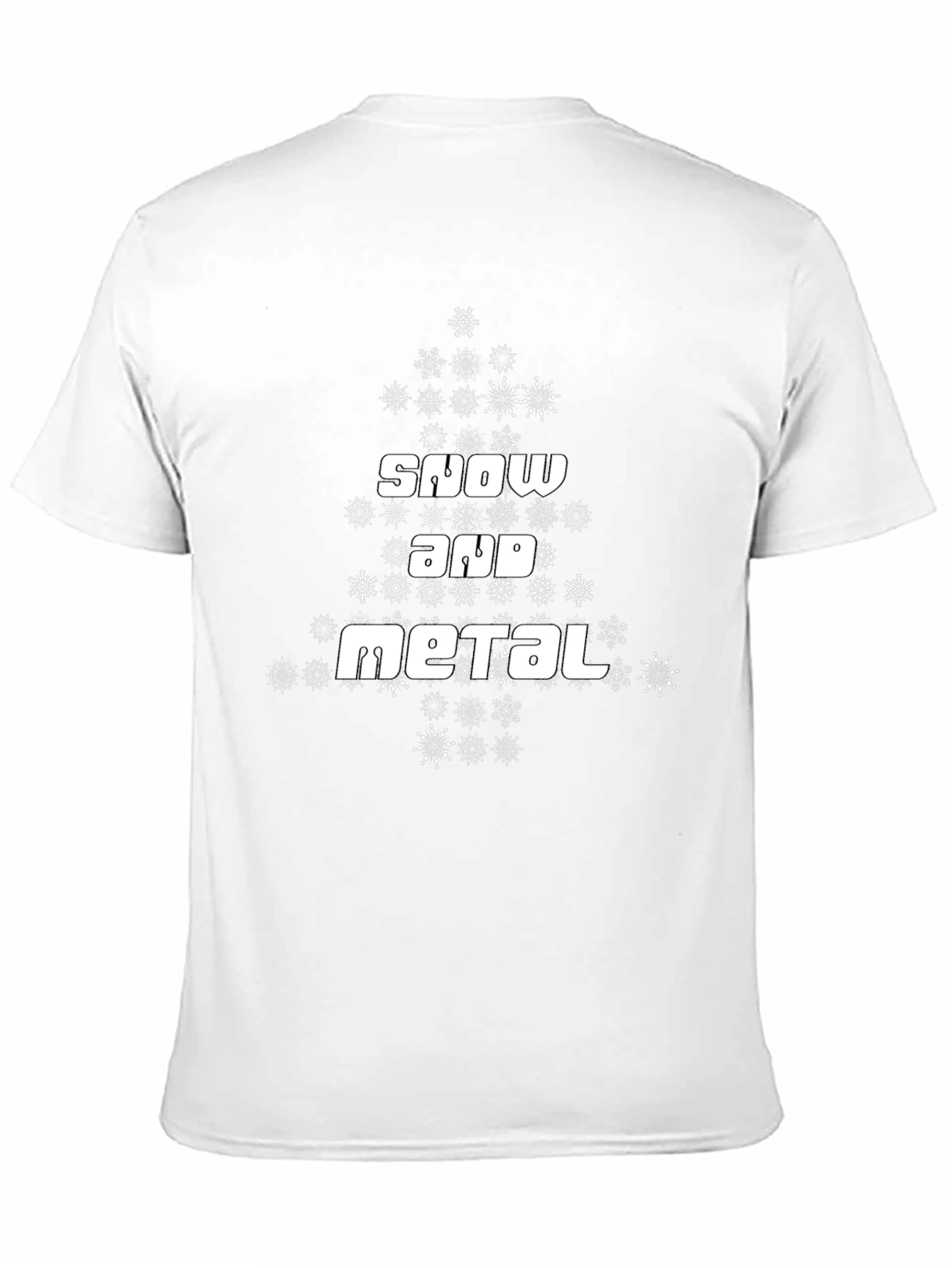Snow and Metal Christmas Tree Graphic Tee