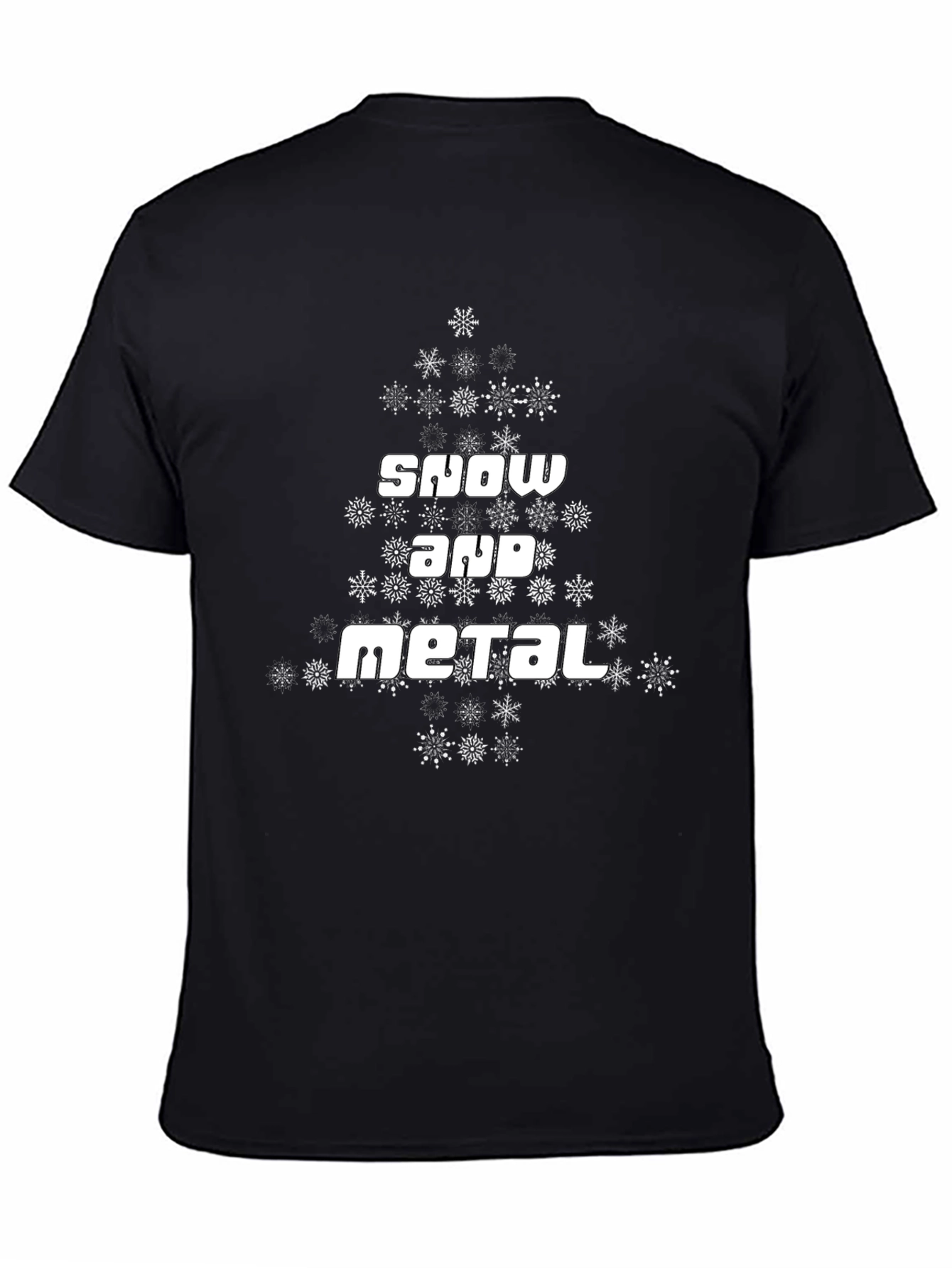 Snow and Metal Christmas Tree Graphic Tee