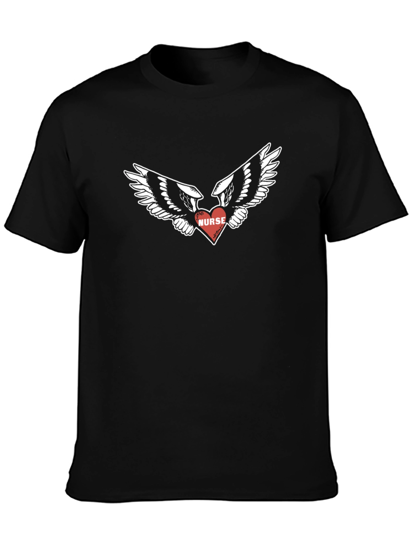 Nurse Heart Wings Graphic T-Shirt