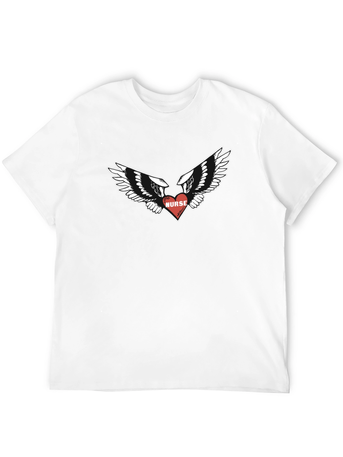 Nurse Heart Wings Graphic T-Shirt