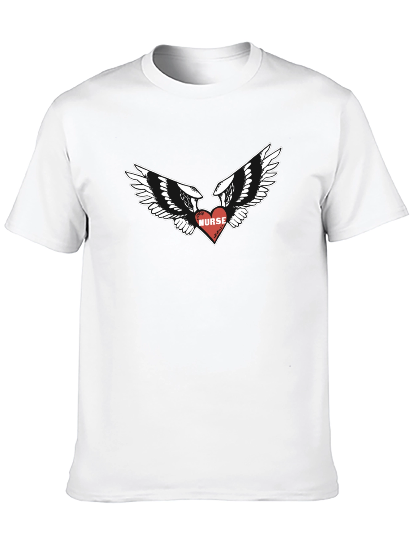 Nurse Heart Wings Graphic T-Shirt