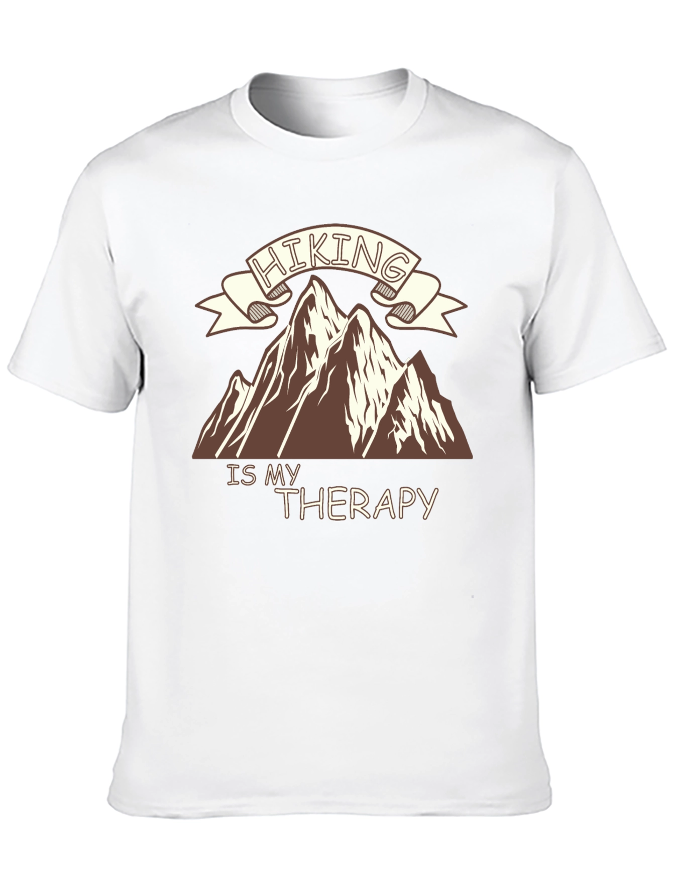 Hiking is My Therapy Graphic Tee - Black