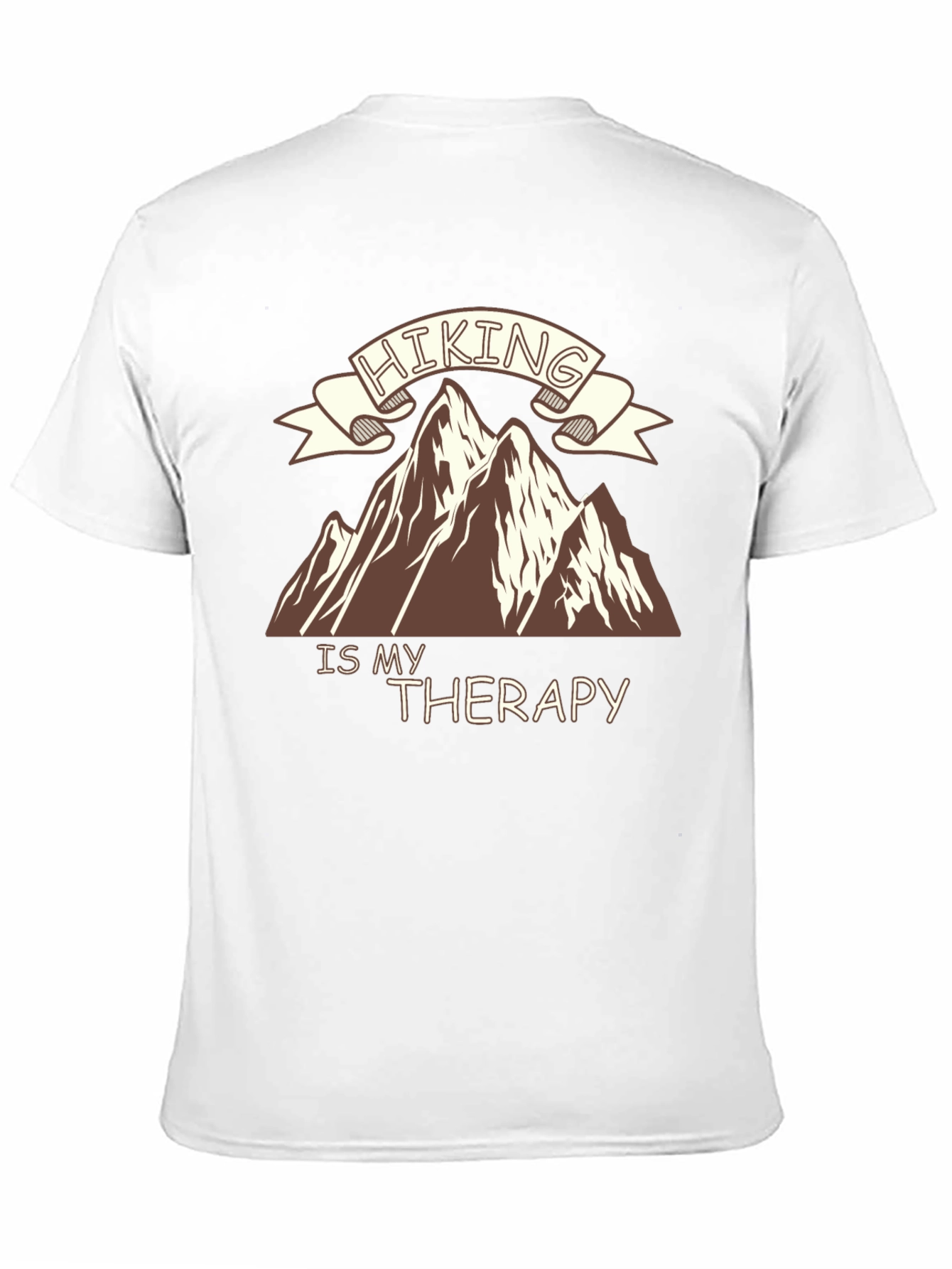 Hiking is My Therapy Graphic Tee - Black