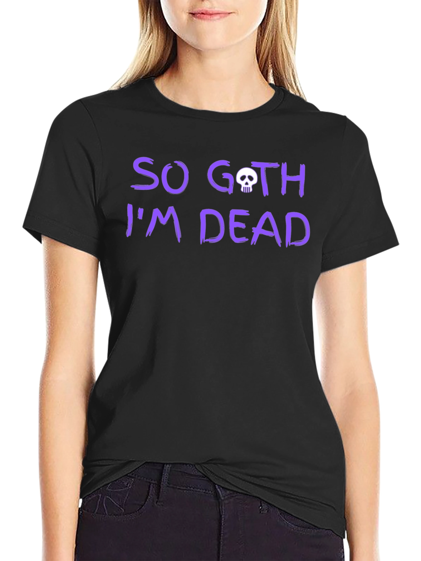 So Goth Im Dead Graphic Tee - Black