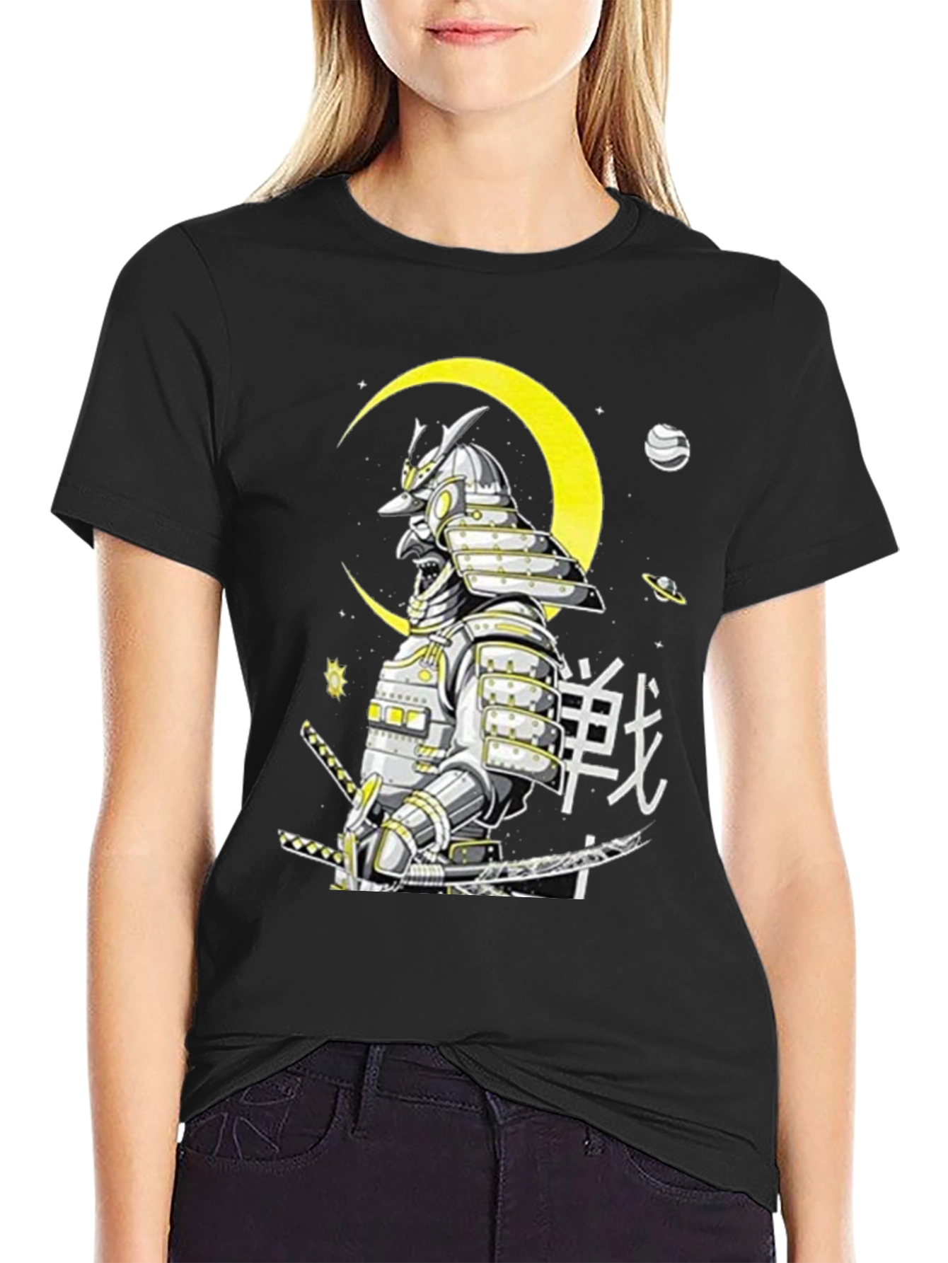 Samurai Warrior Graphic T-Shirt - Black