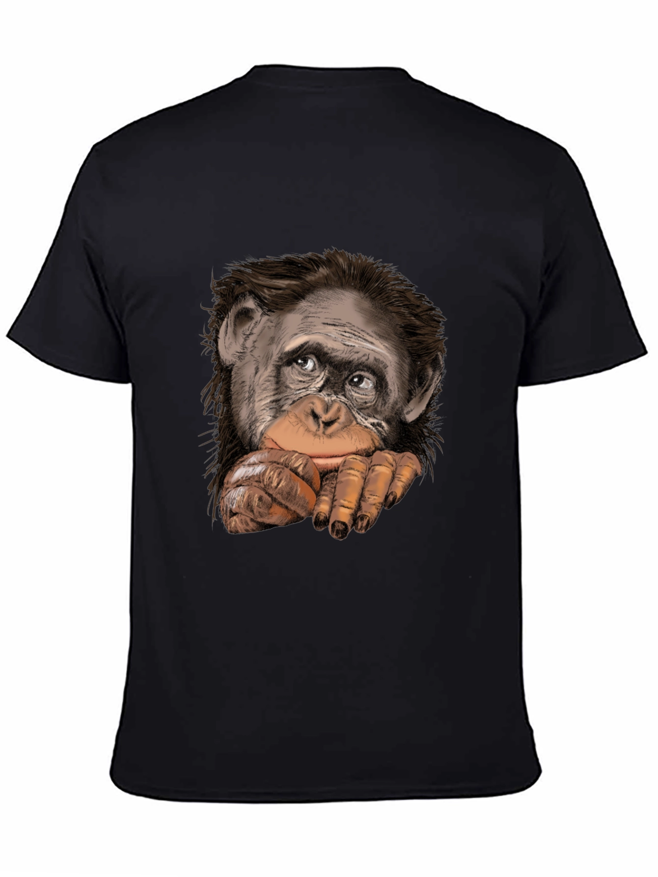 Chimpanzee Graphic Black T-Shirt - Casual Style
