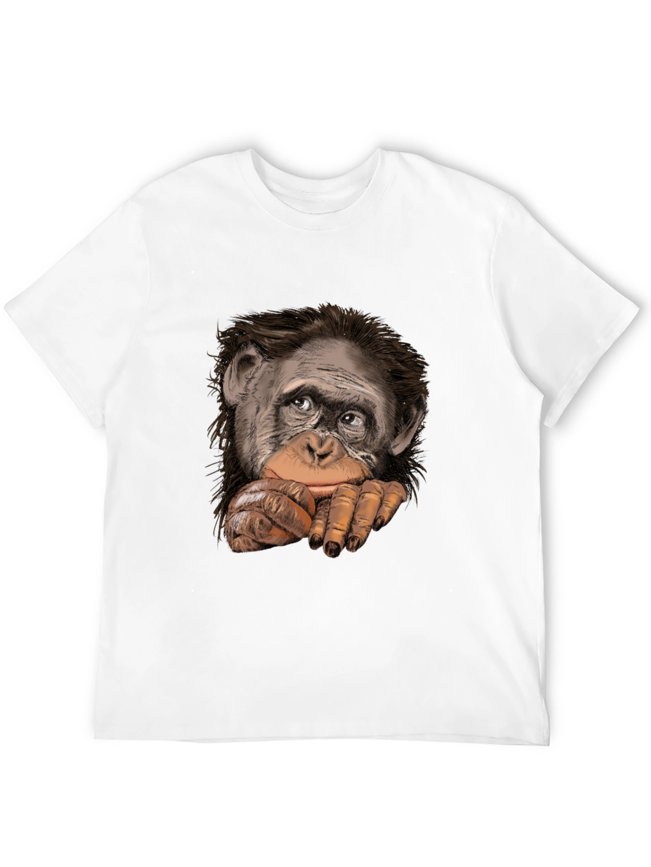 Chimpanzee Graphic Black T-Shirt - Casual Style