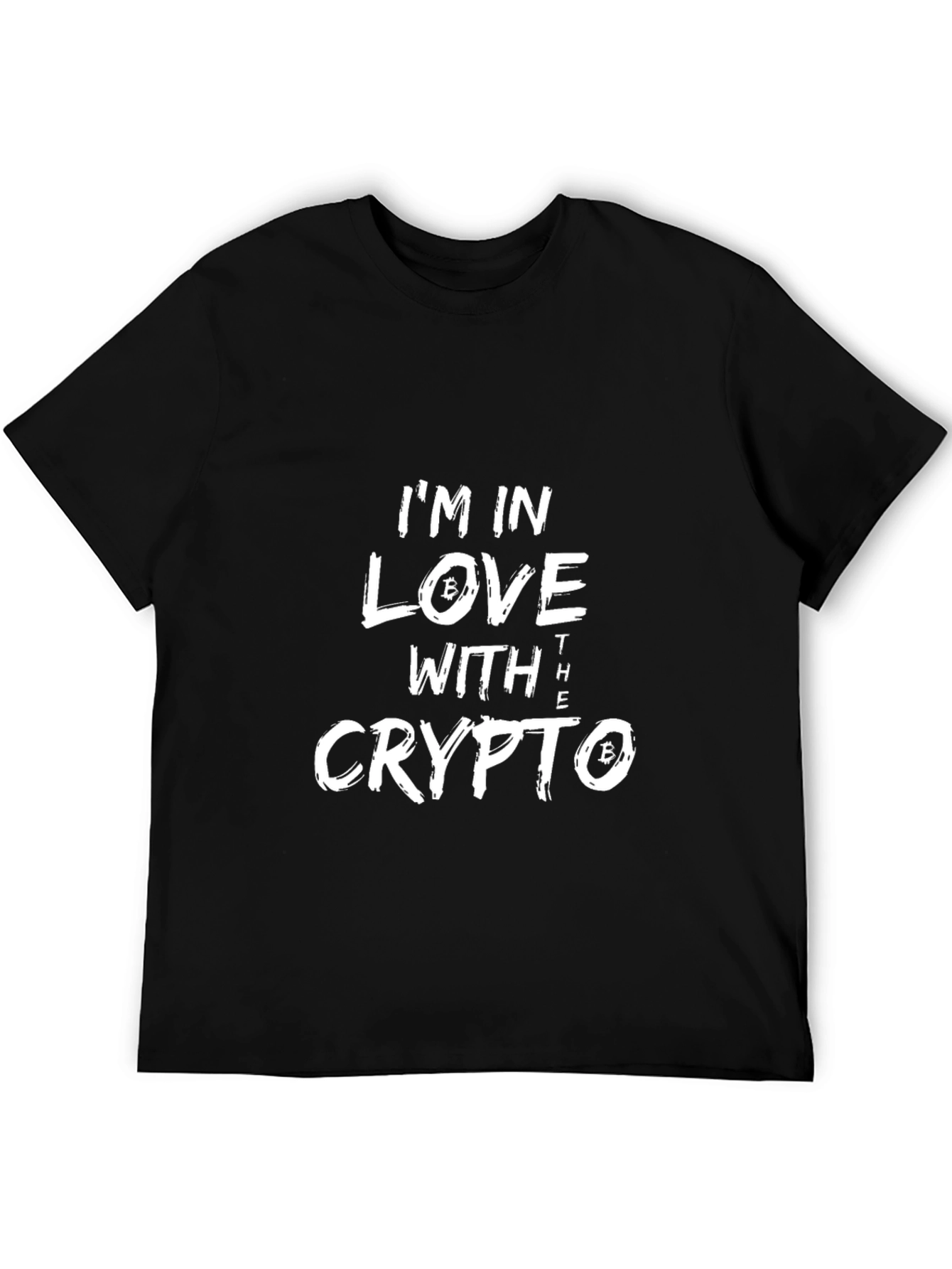 I Love Crypto Black Graphic Tee