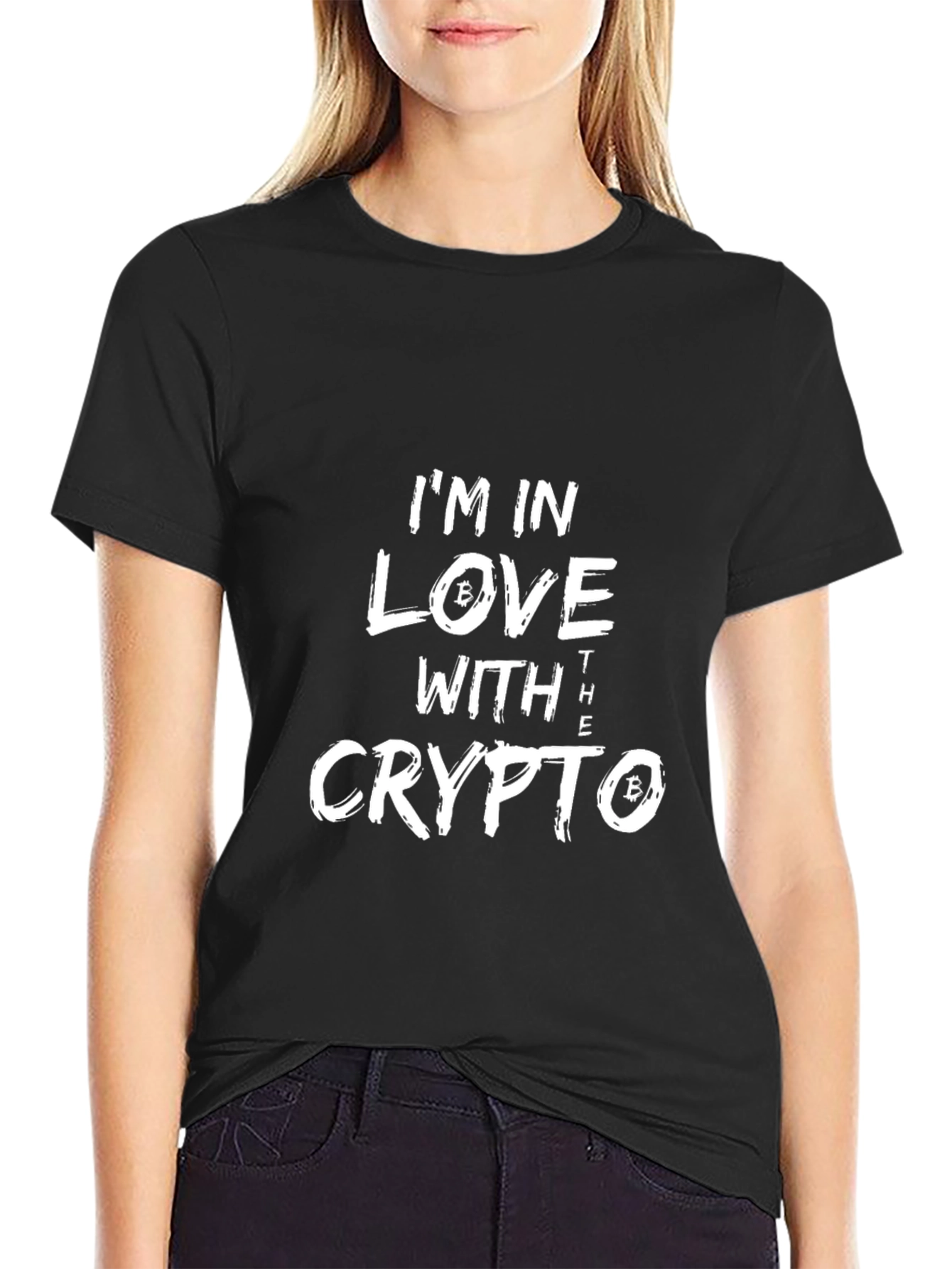 I Love Crypto Black Graphic Tee