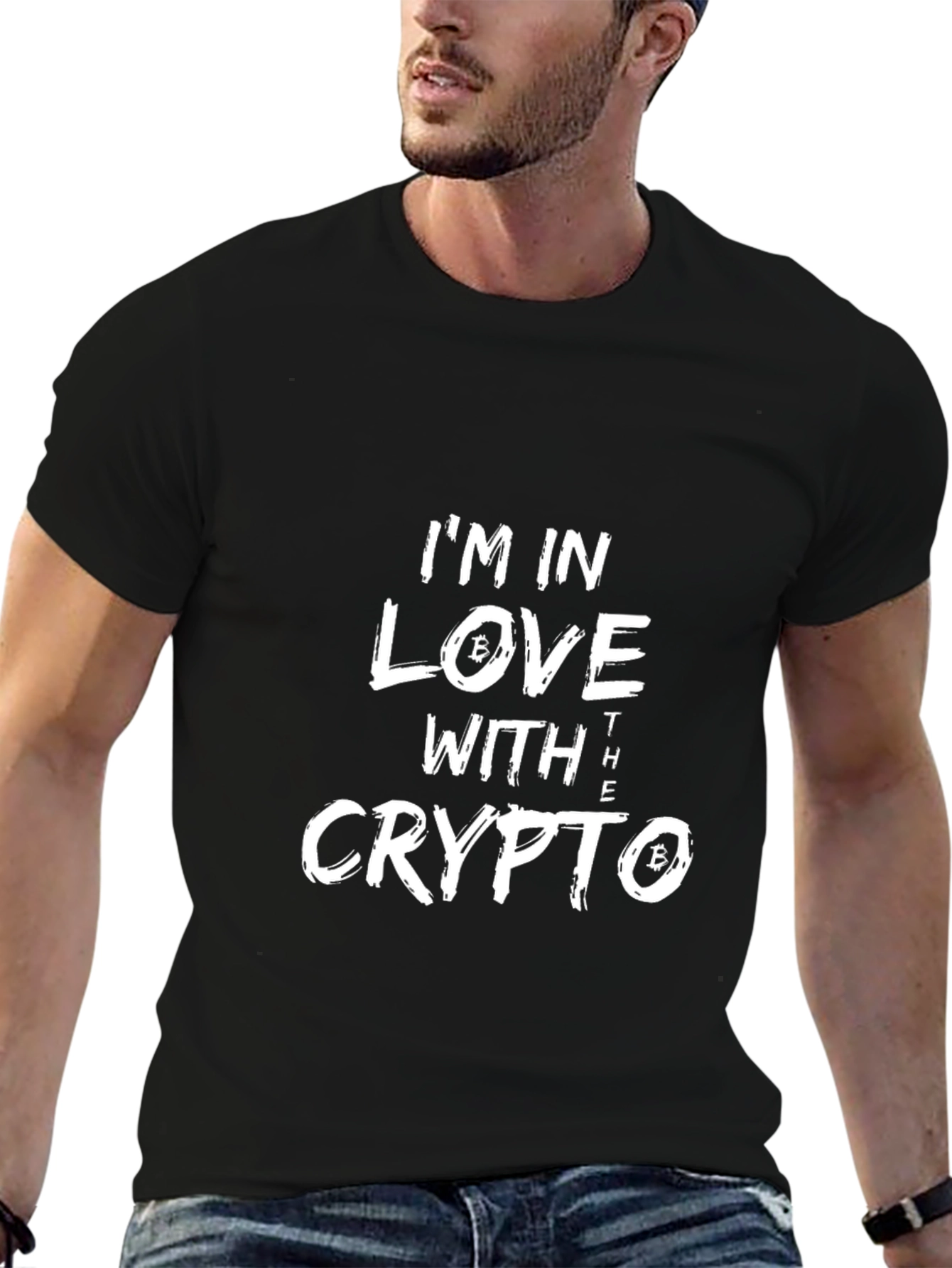 I Love Crypto Black Graphic Tee