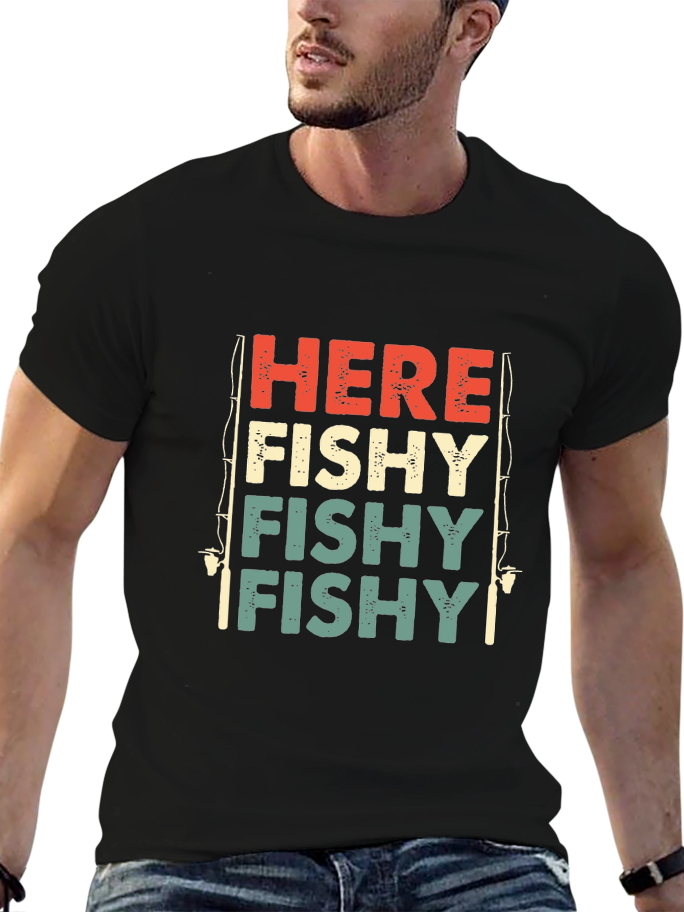 Here Fishy Fishy Graphic T-Shirt