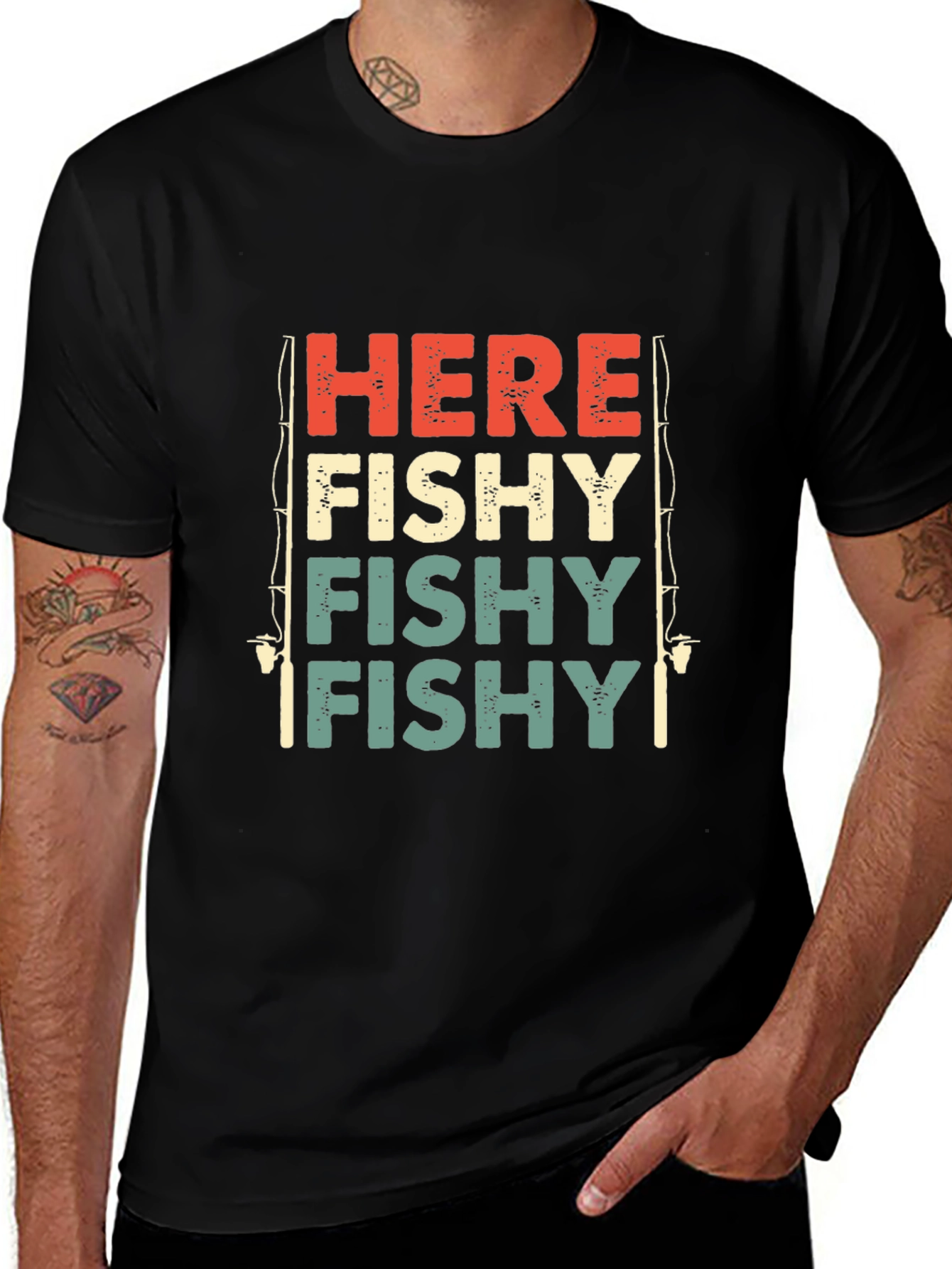 Here Fishy Fishy Graphic T-Shirt