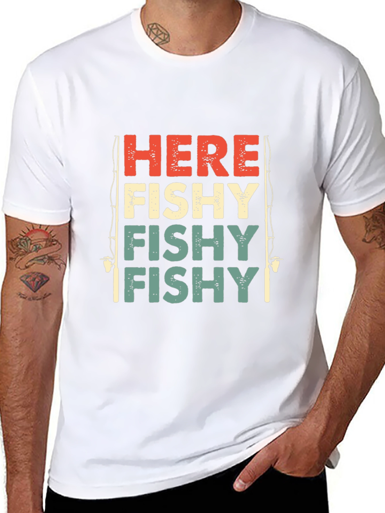 Here Fishy Fishy Graphic T-Shirt