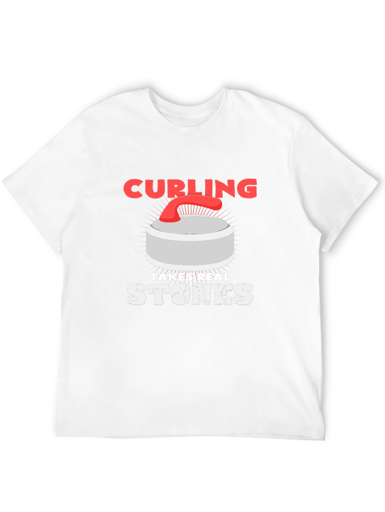Curling Takes Real Stones Graphic T-Shirt