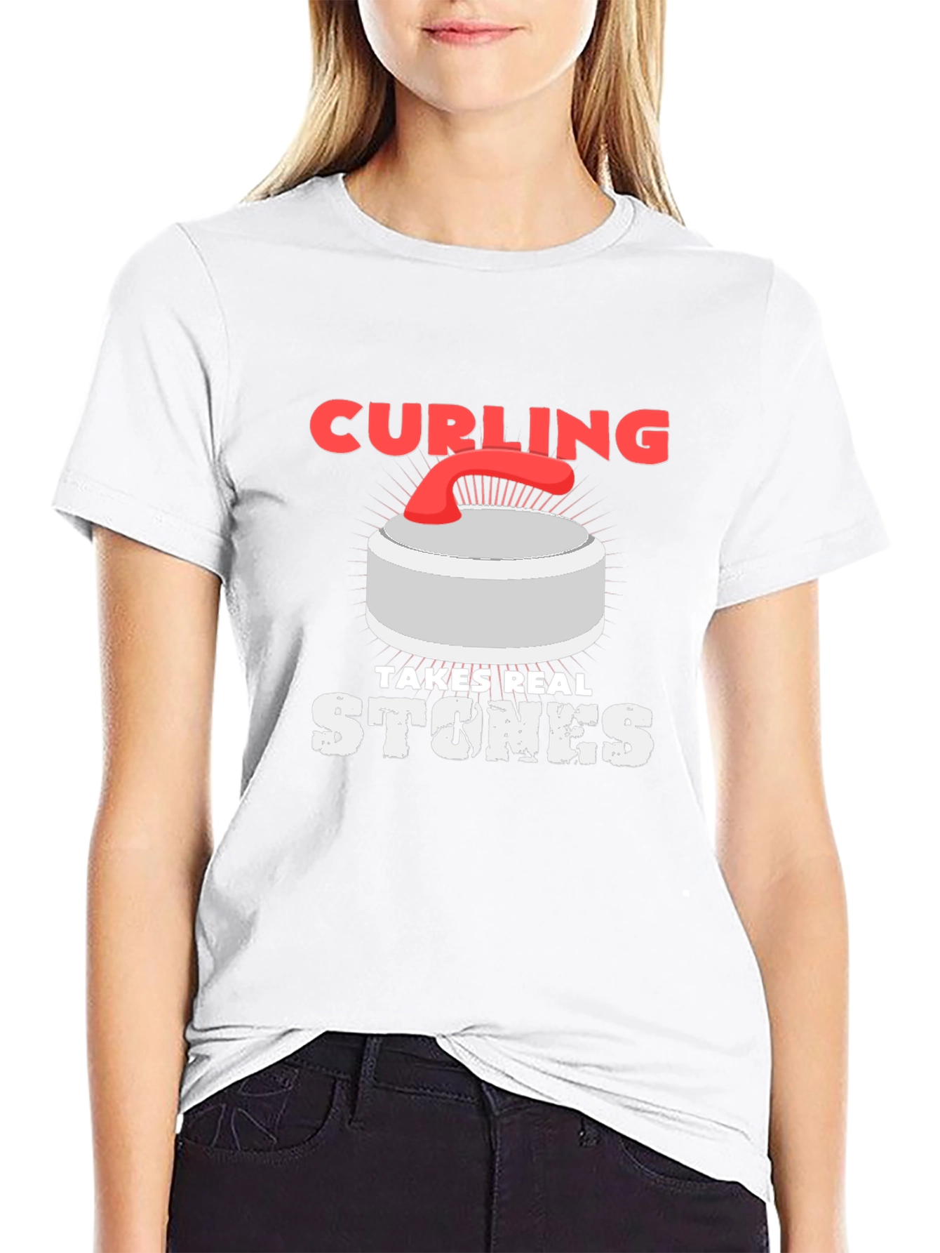Curling Takes Real Stones Graphic T-Shirt