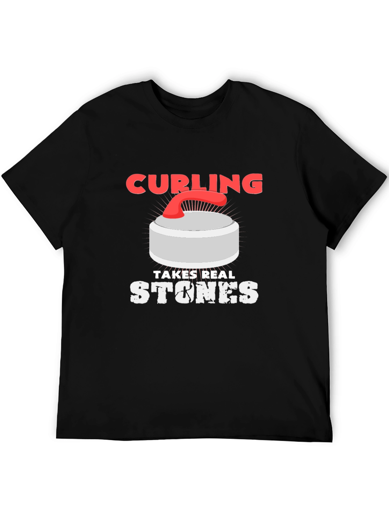 Curling Takes Real Stones Graphic T-Shirt