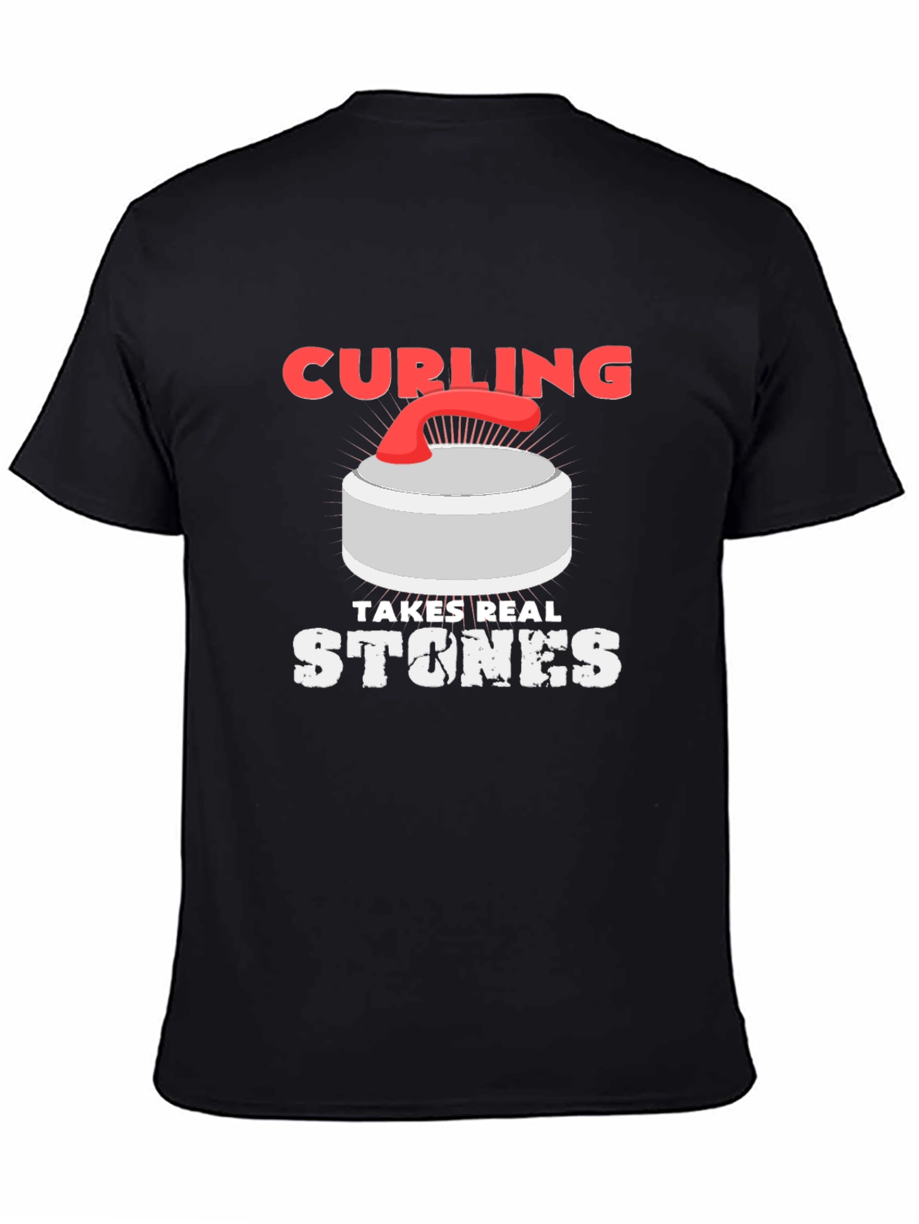 Curling Takes Real Stones Graphic T-Shirt