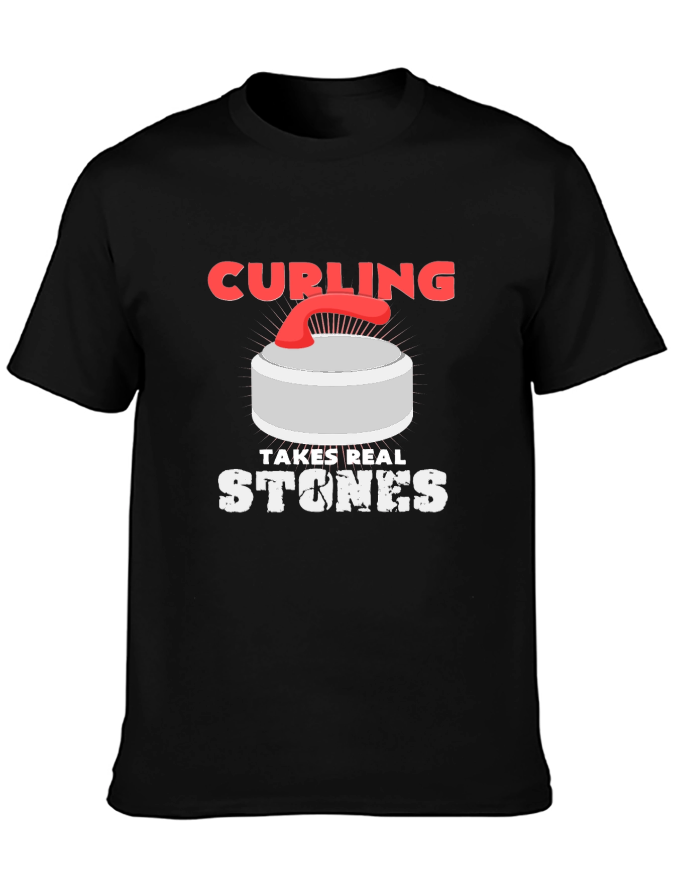 Curling Takes Real Stones Graphic T-Shirt