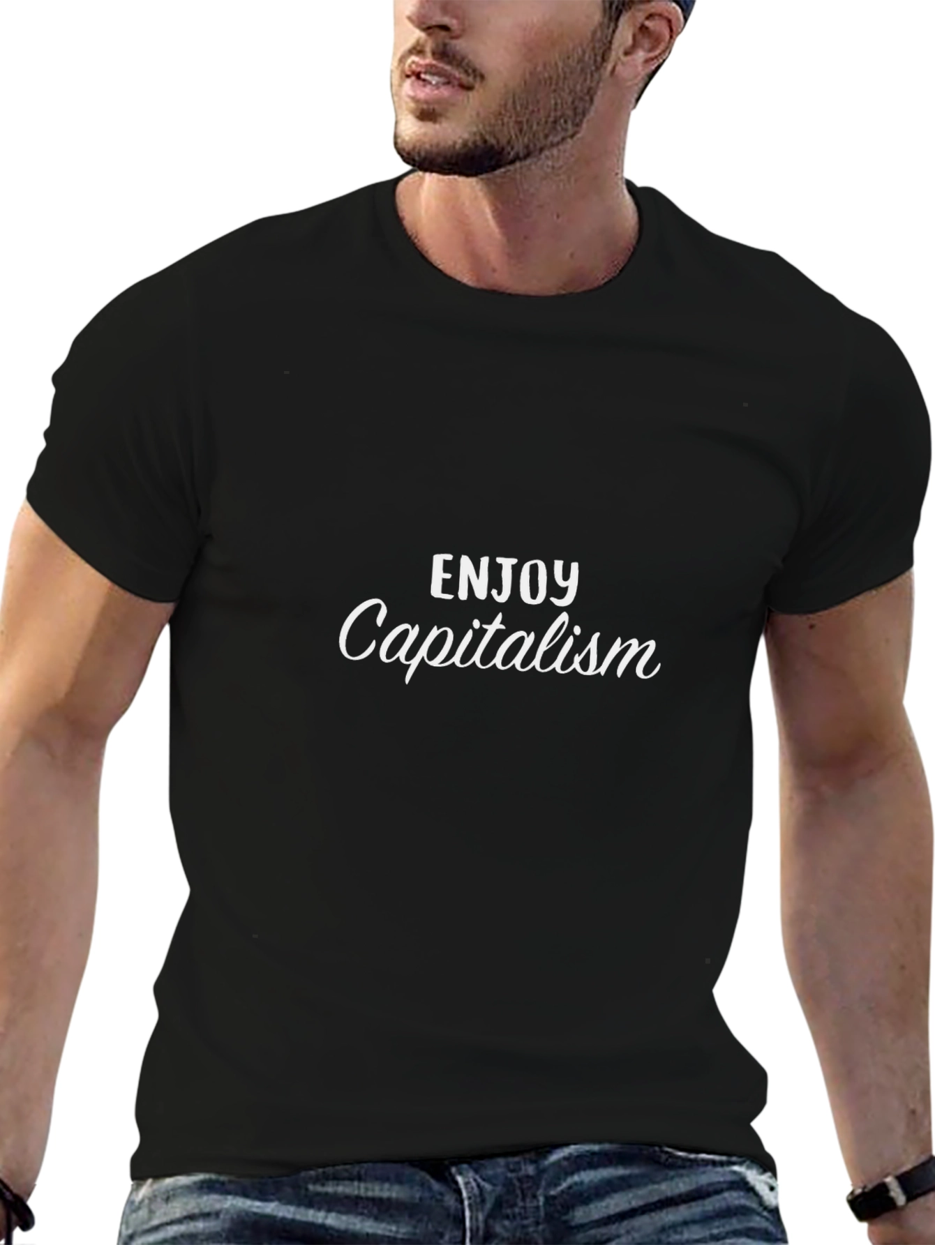 Enjoy Capitalism Black Graphic Tee