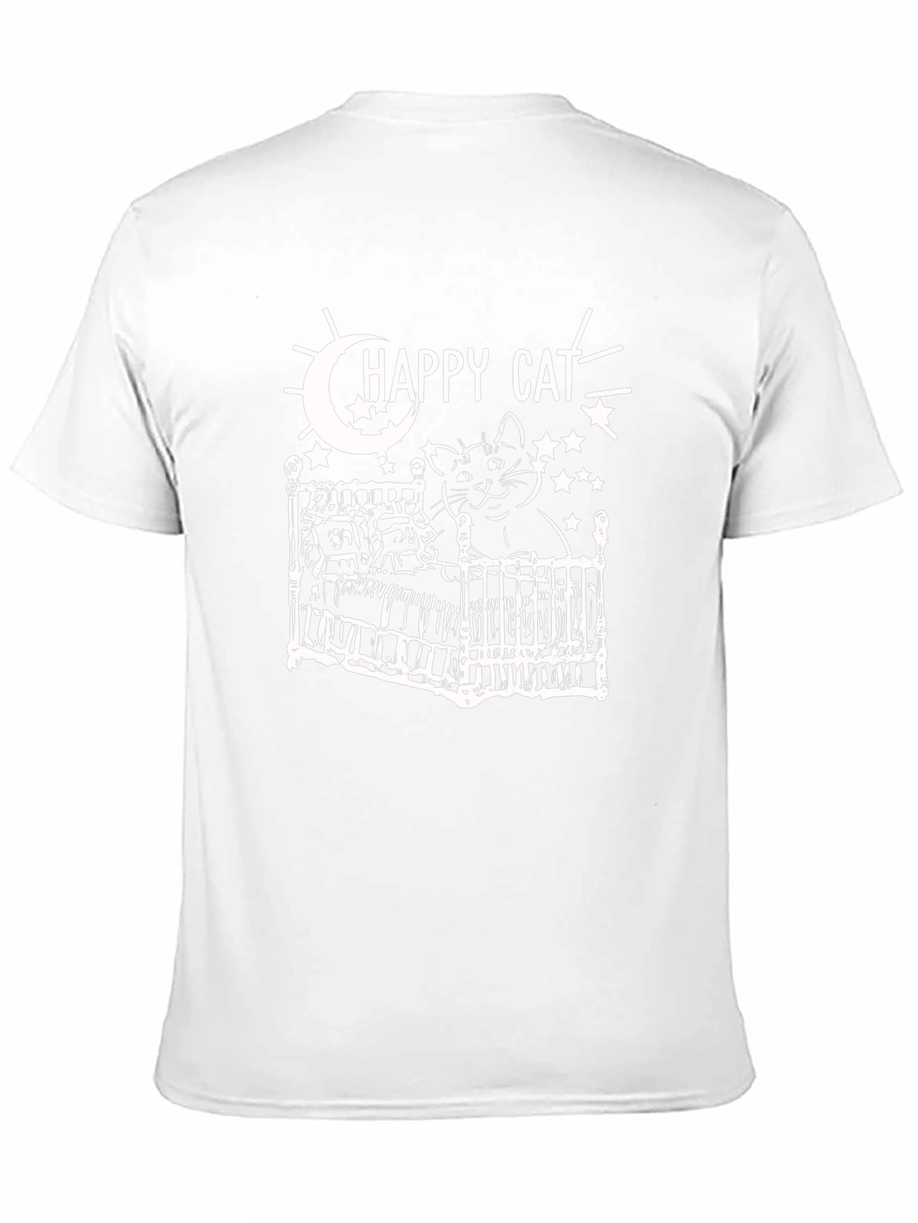 Happy Cat in Bed T-Shirt - Soft Cotton Tee