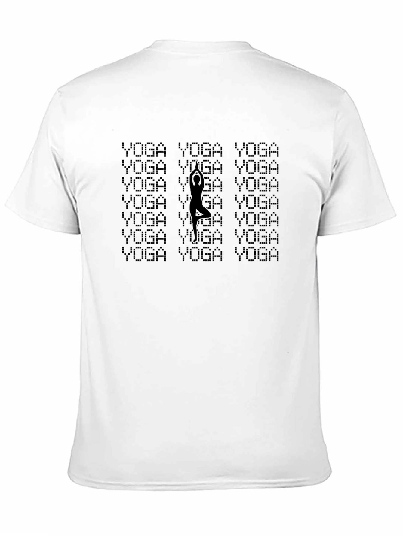 Yoga Pose Patterned Black Tee