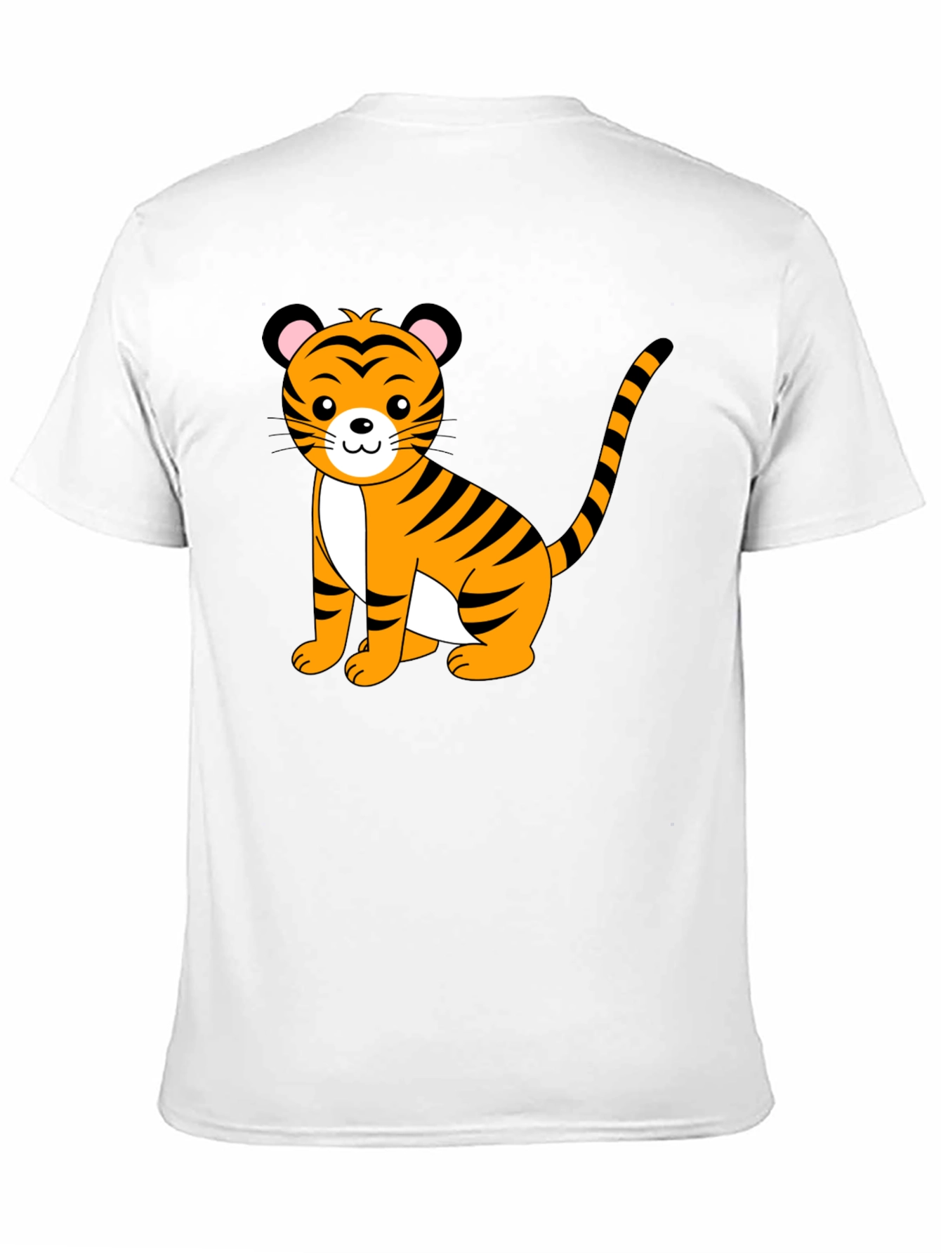 Cute Tiger Graphic Black T-Shirt