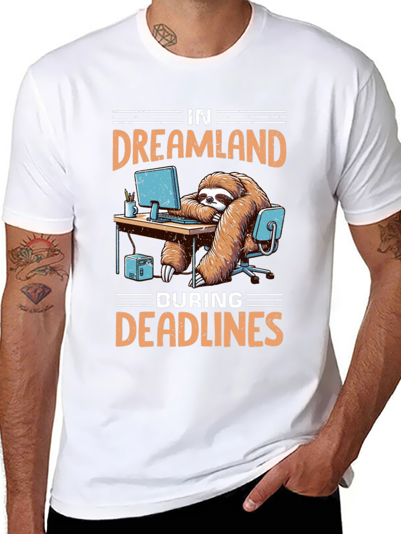 Dreamland Sloth T-Shirt: Deadline Mode