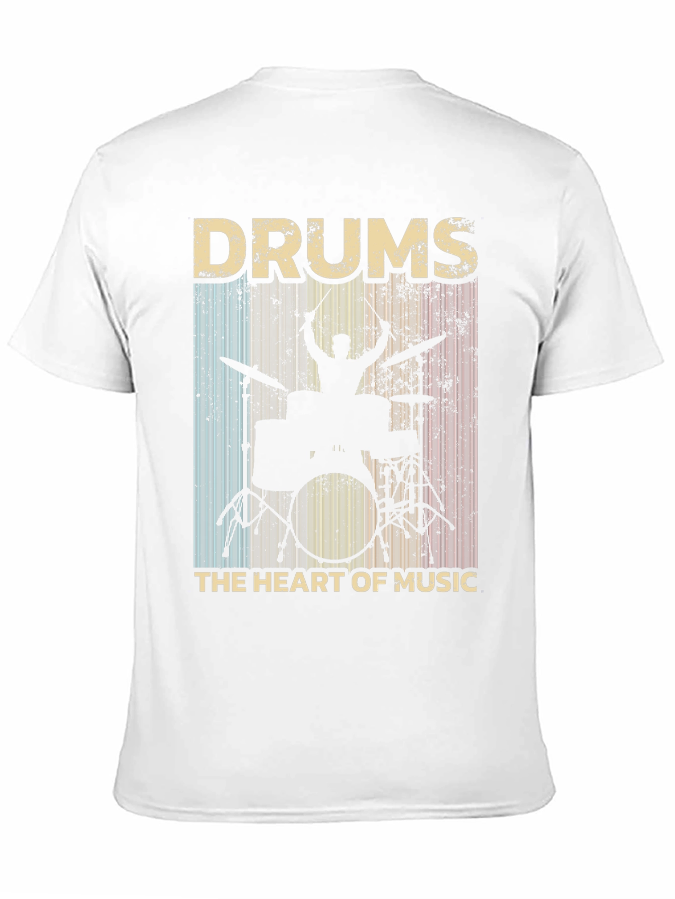 Drums Heart of Music Black T-Shirt