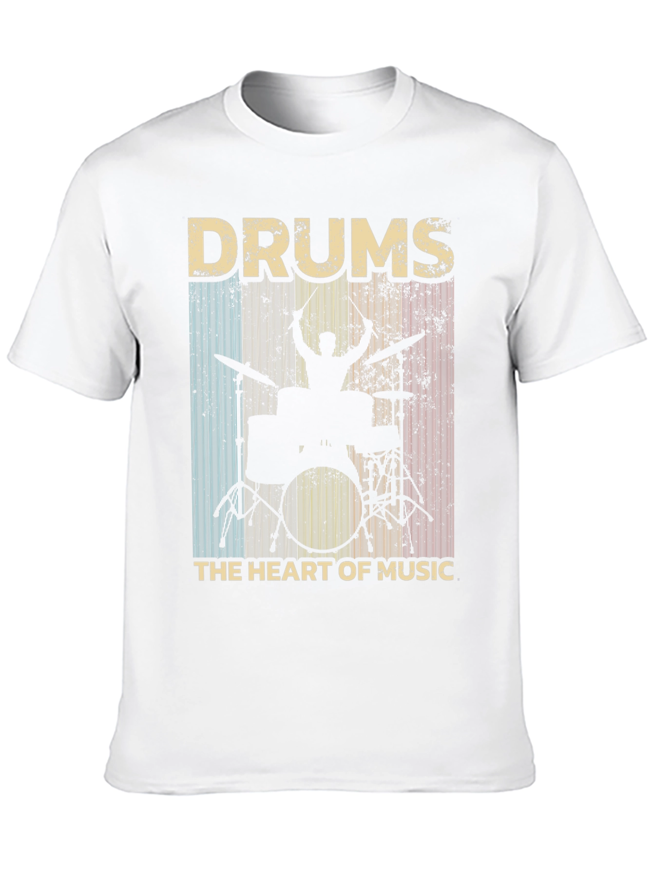 Drums Heart of Music Black T-Shirt