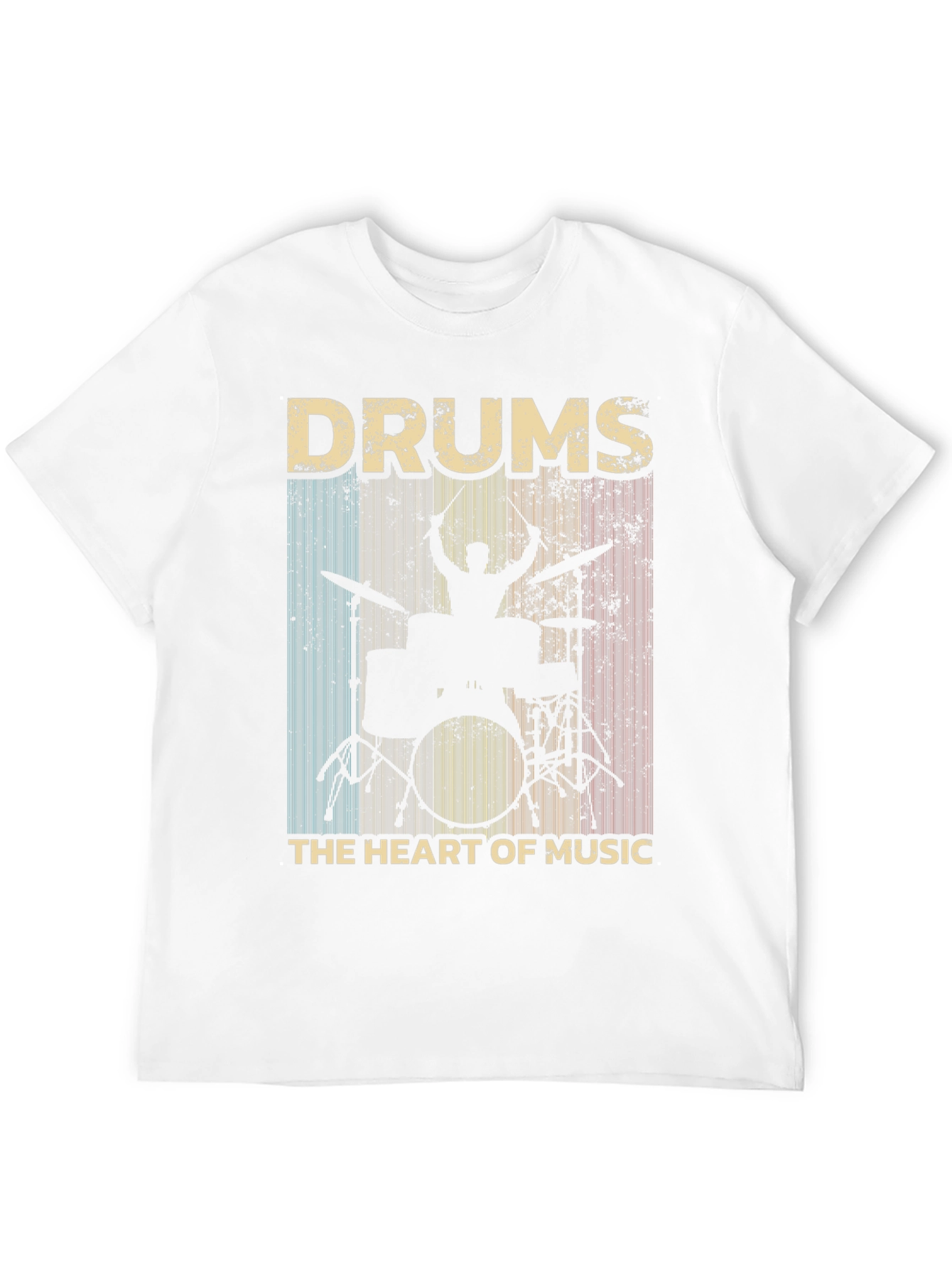 Drums Heart of Music Black T-Shirt