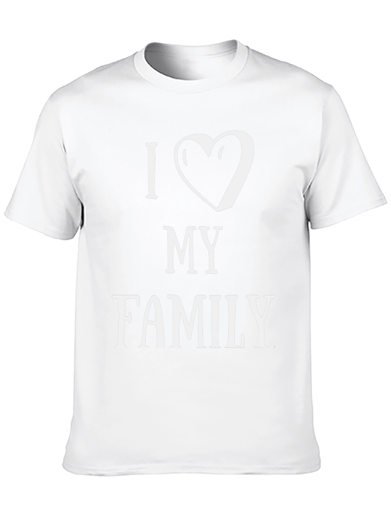 I Heart My Family Graphic T-Shirt - Black