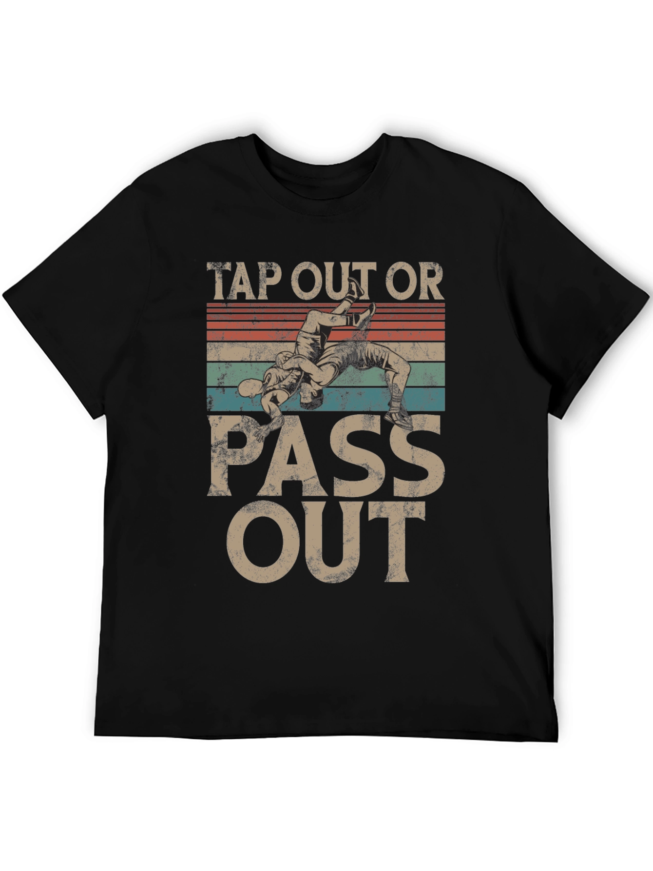 Tap Out Or Pass Out Wrestling Graphic Tee