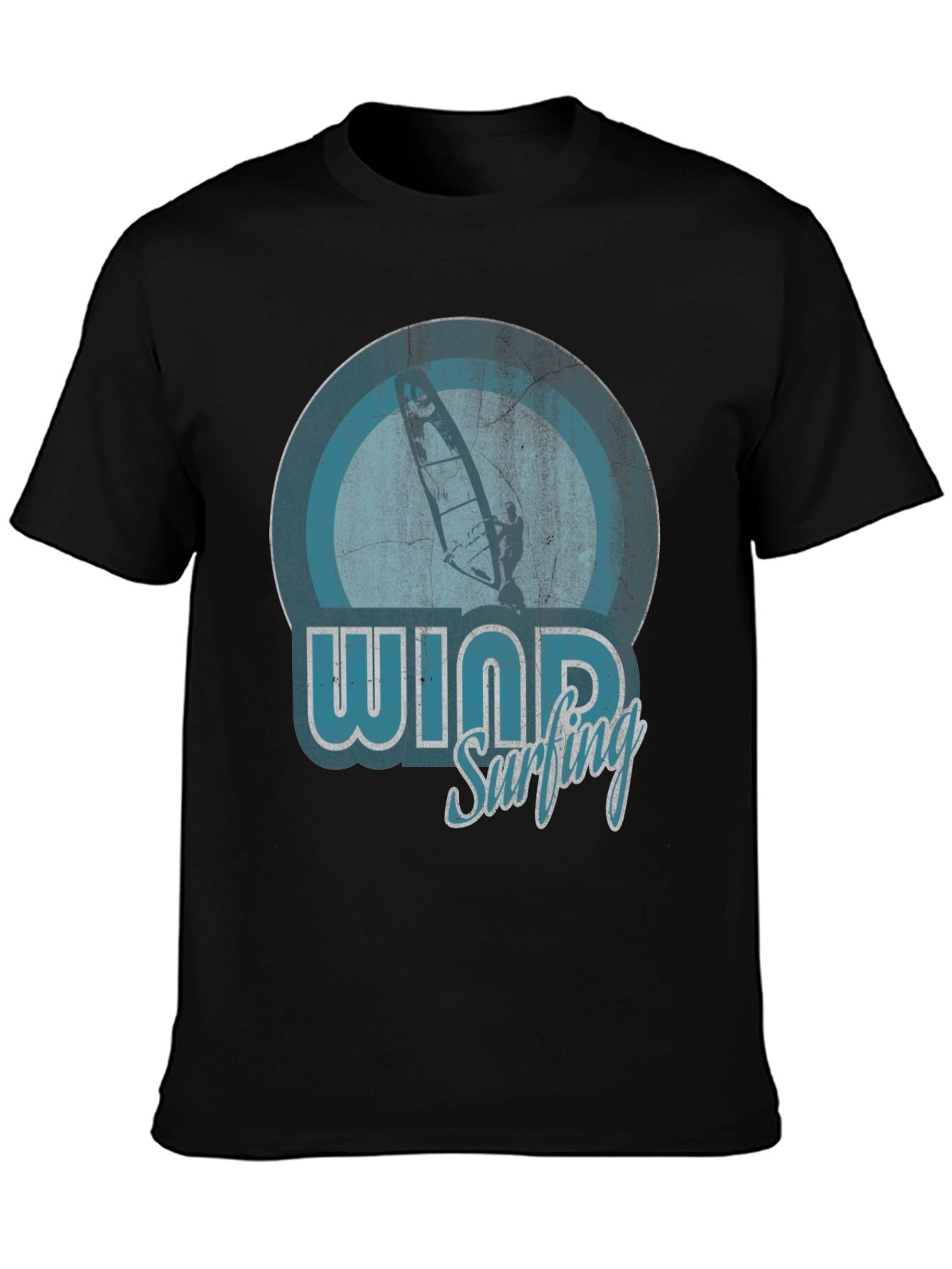 Windsurfing Graphic T-Shirt - Retro Style Design