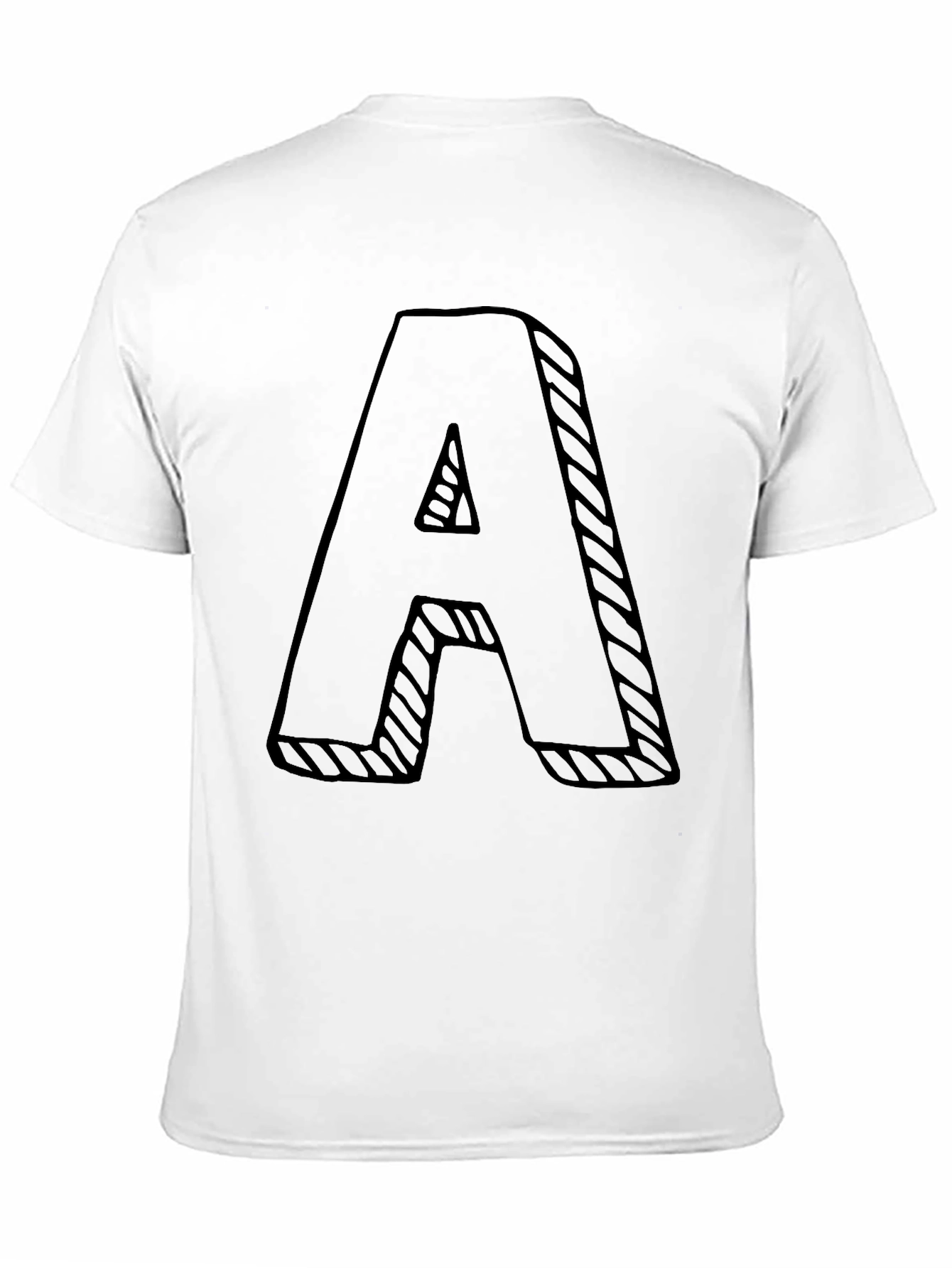 Bold Letter A Graphic Tee - Black