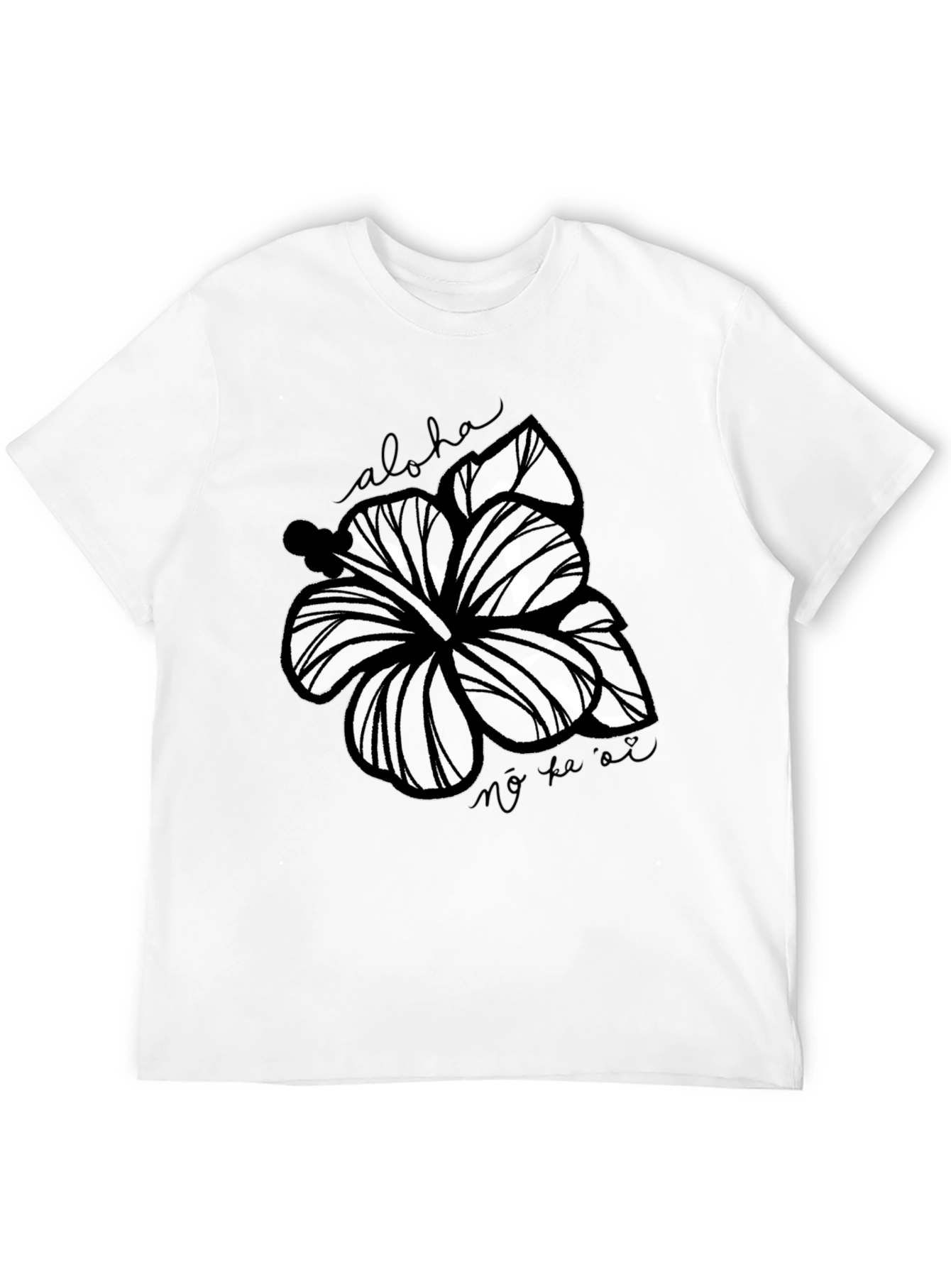 Floral Aloha Graphic Tee - Black