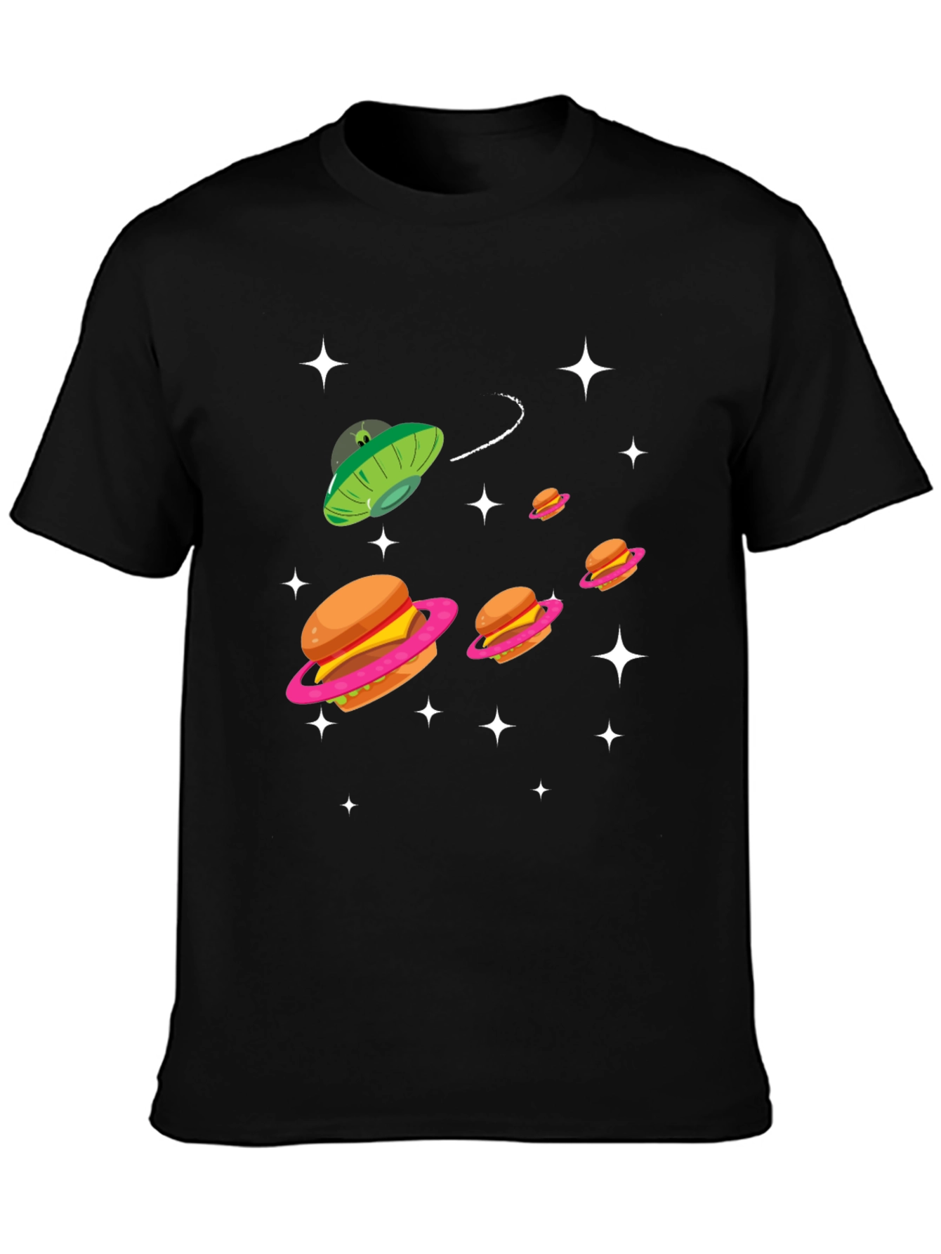 Cosmic Burger Planet Black T-Shirt