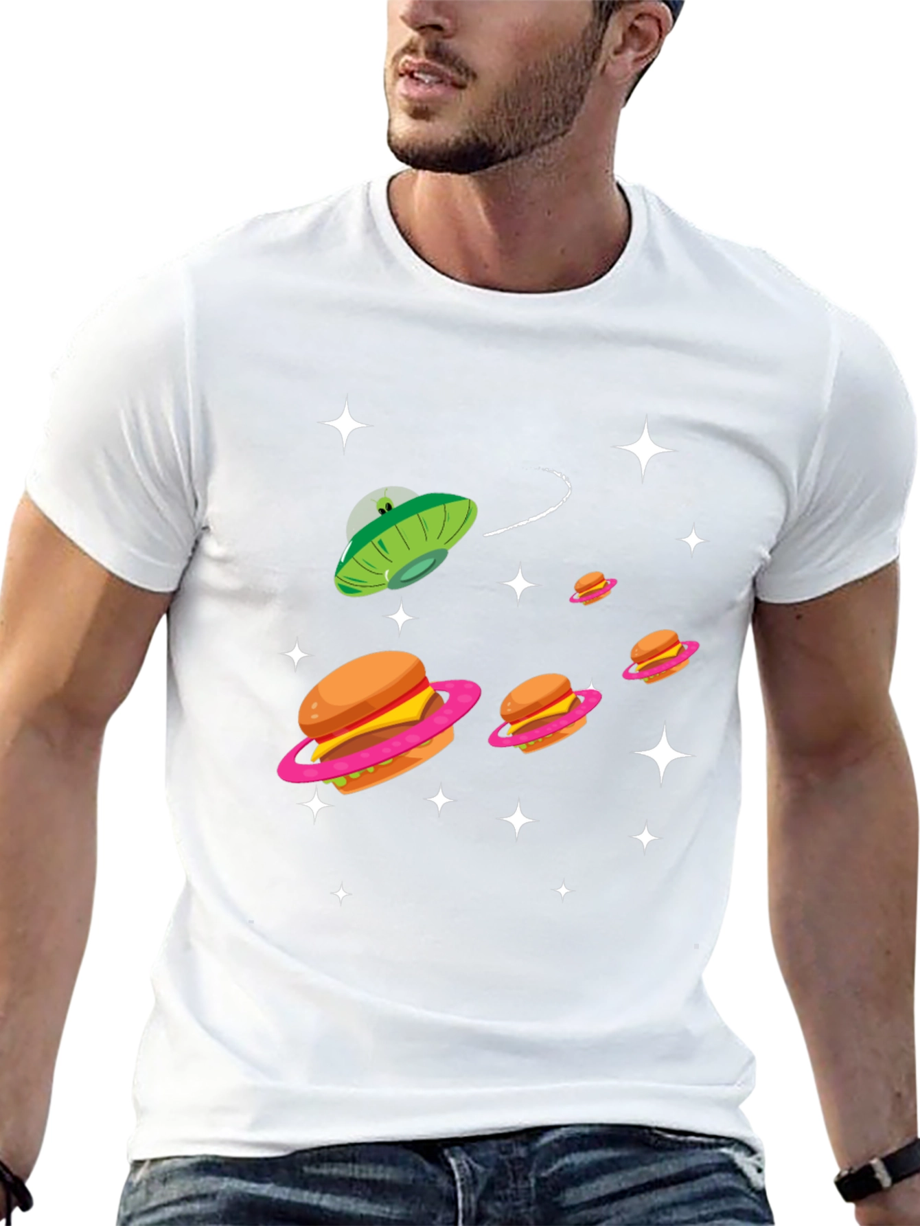 Cosmic Burger Planet Black T-Shirt