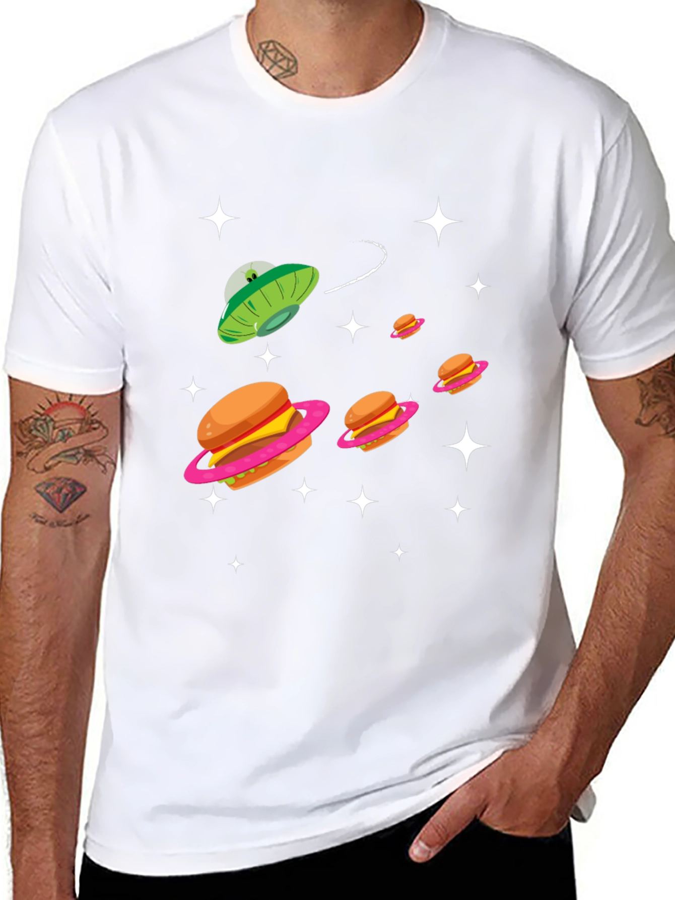 Cosmic Burger Planet Black T-Shirt