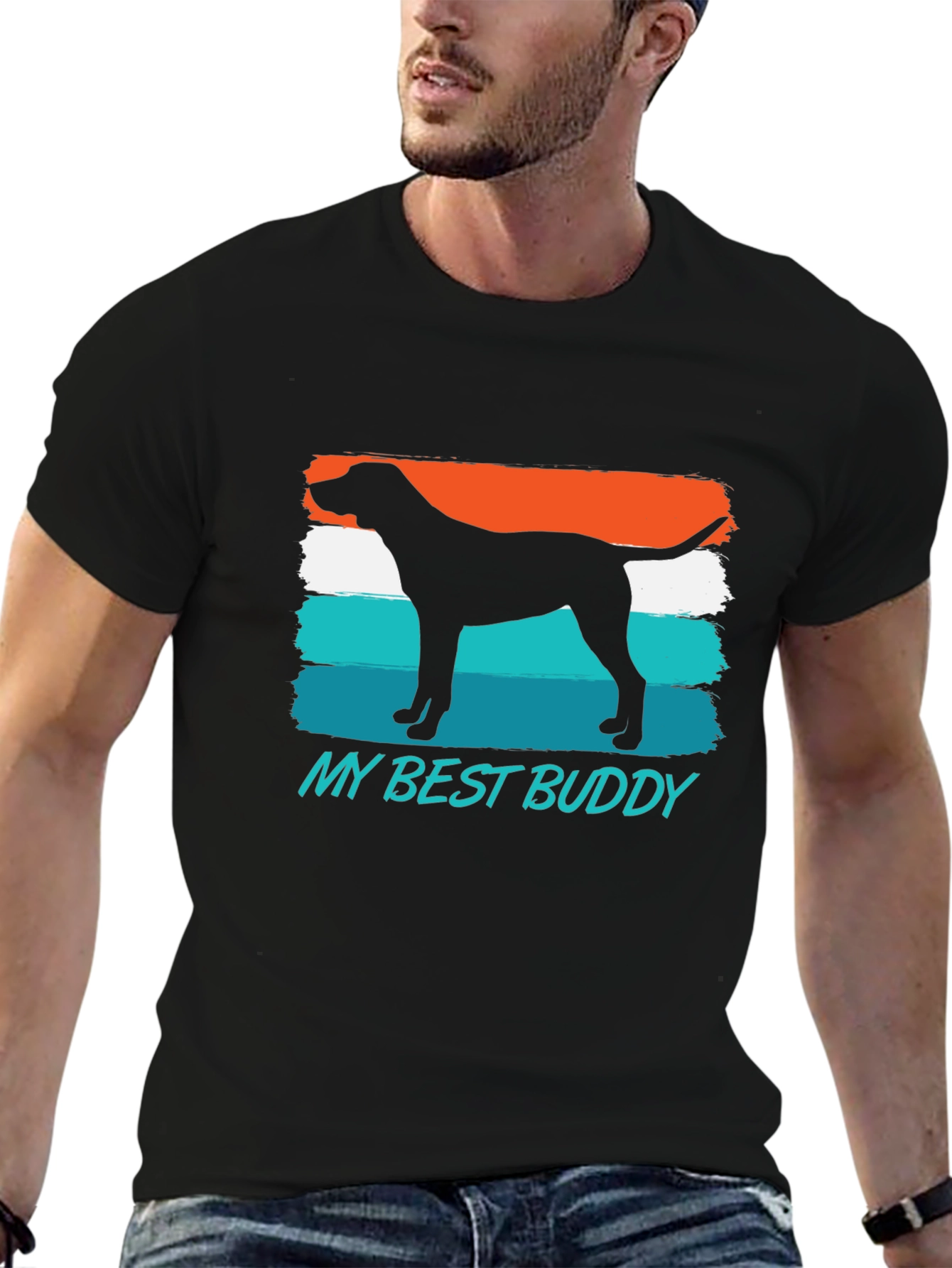 My Best Buddy Dog Silhouette T-Shirt