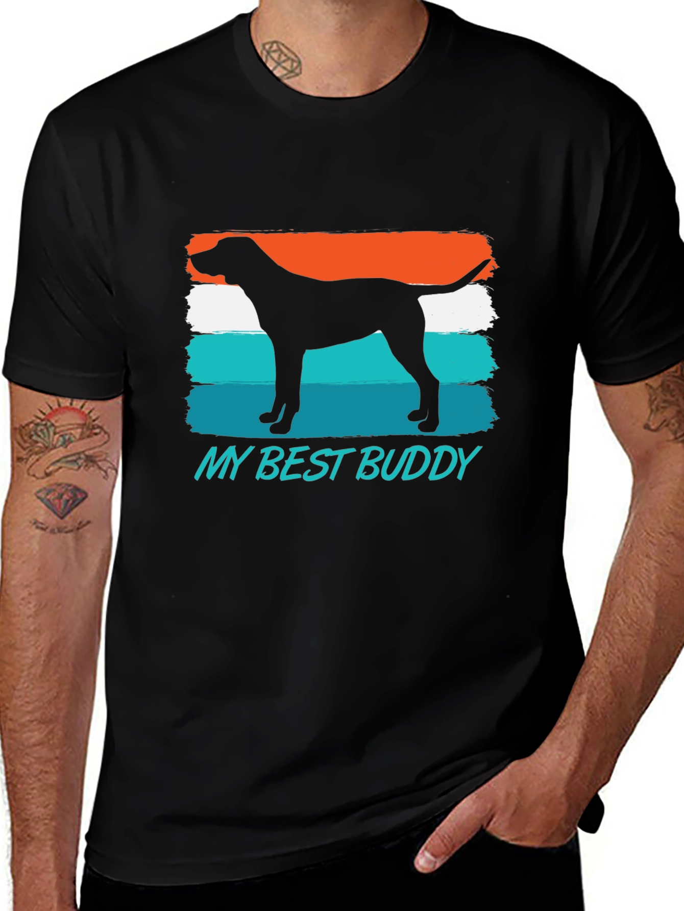 My Best Buddy Dog Silhouette T-Shirt