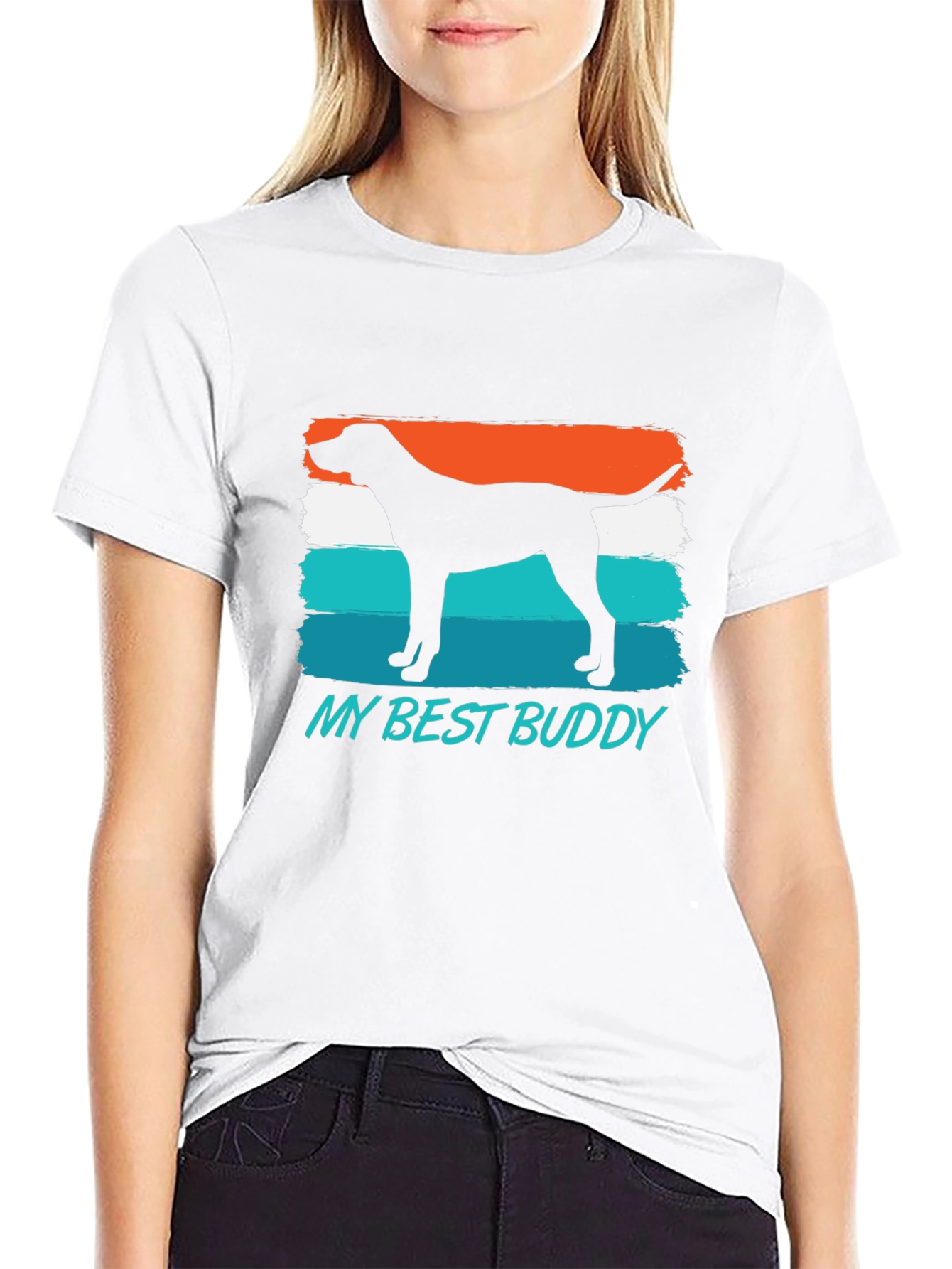 My Best Buddy Dog Silhouette T-Shirt