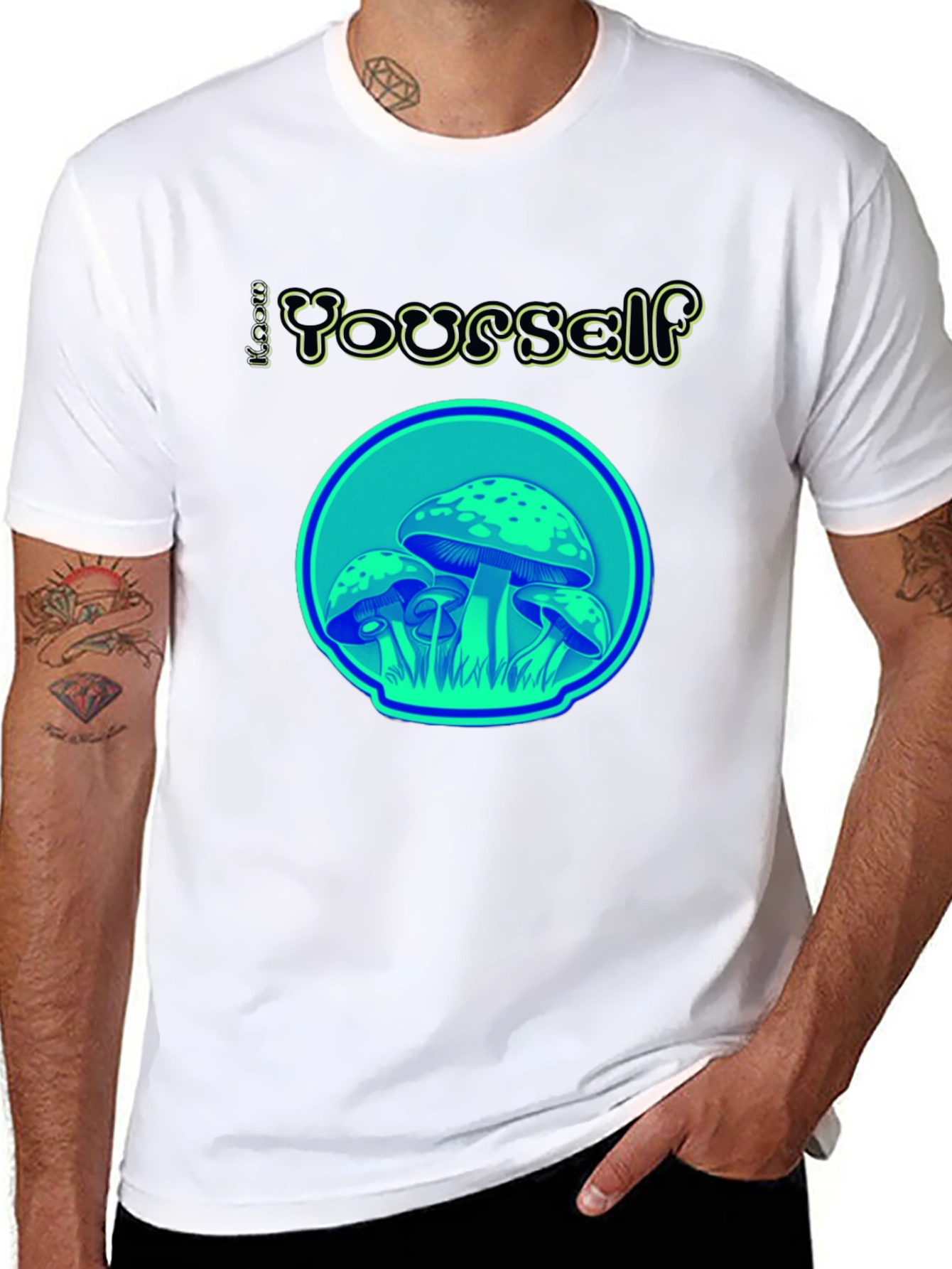 Groovy Mushroom Graphic Tee - Black Unisex T-Shirt