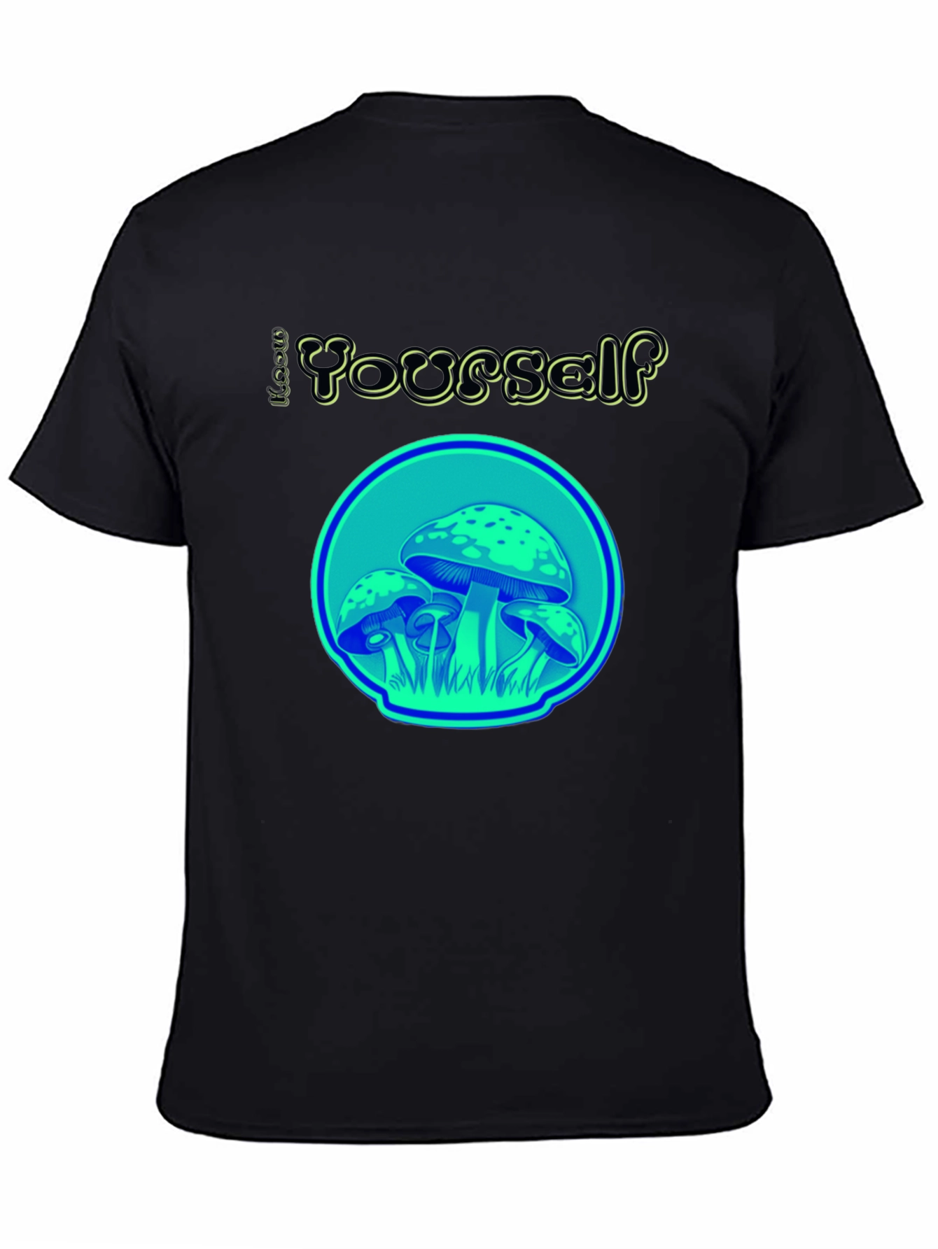 Groovy Mushroom Graphic Tee - Black Unisex T-Shirt