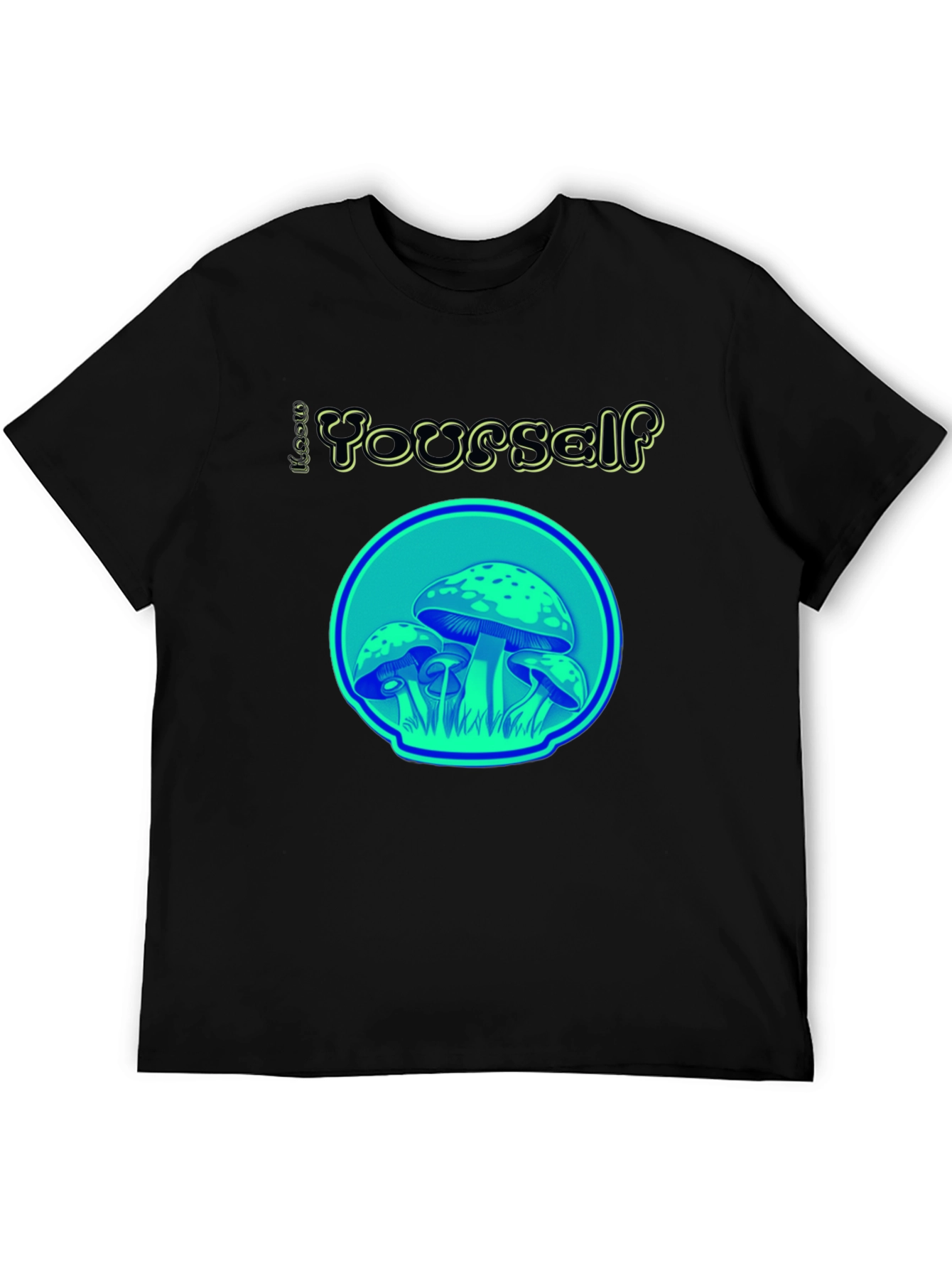 Groovy Mushroom Graphic Tee - Black Unisex T-Shirt