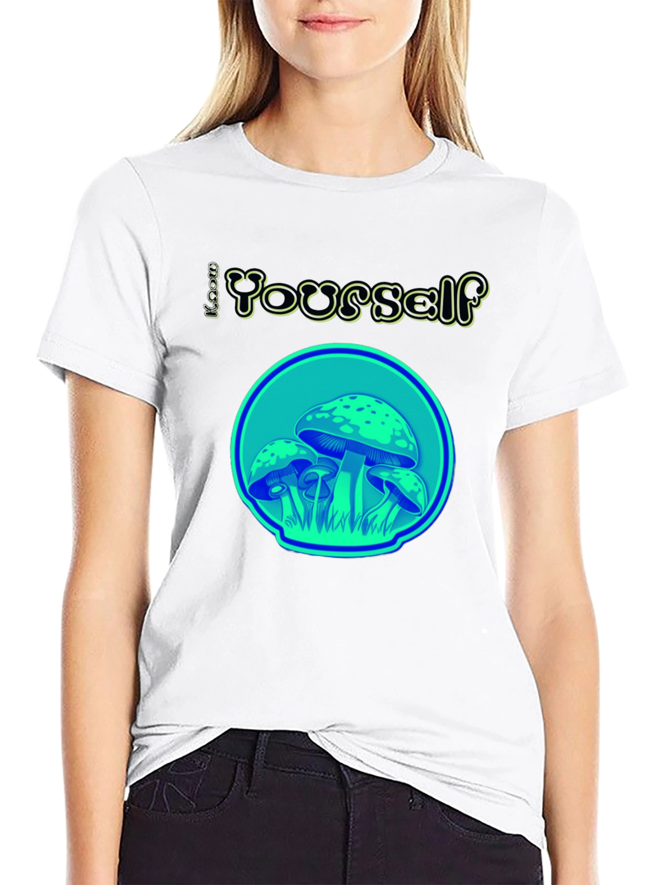 Groovy Mushroom Graphic Tee - Black Unisex T-Shirt