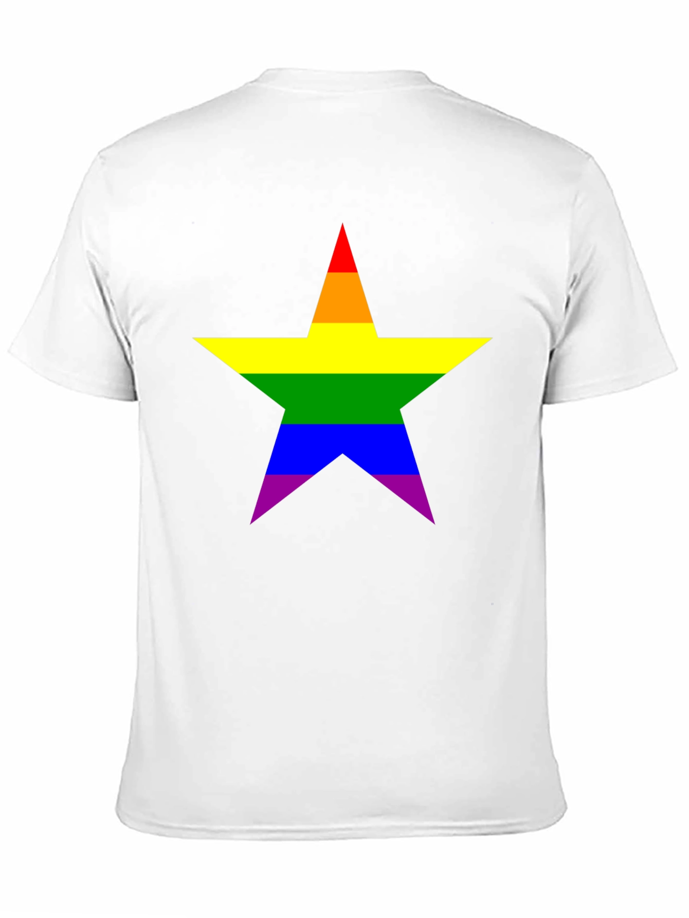 Pride Star Black Tee - LGBTQ+ Rainbow Star T-Shirt